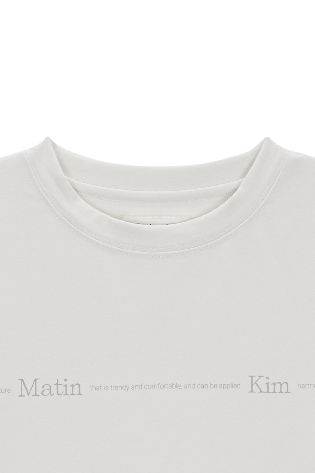 Matin Kim - Matin Small Line Logo Stitch Crop Top (Light Green) product image 3 | TRAB K-Fashion Australia