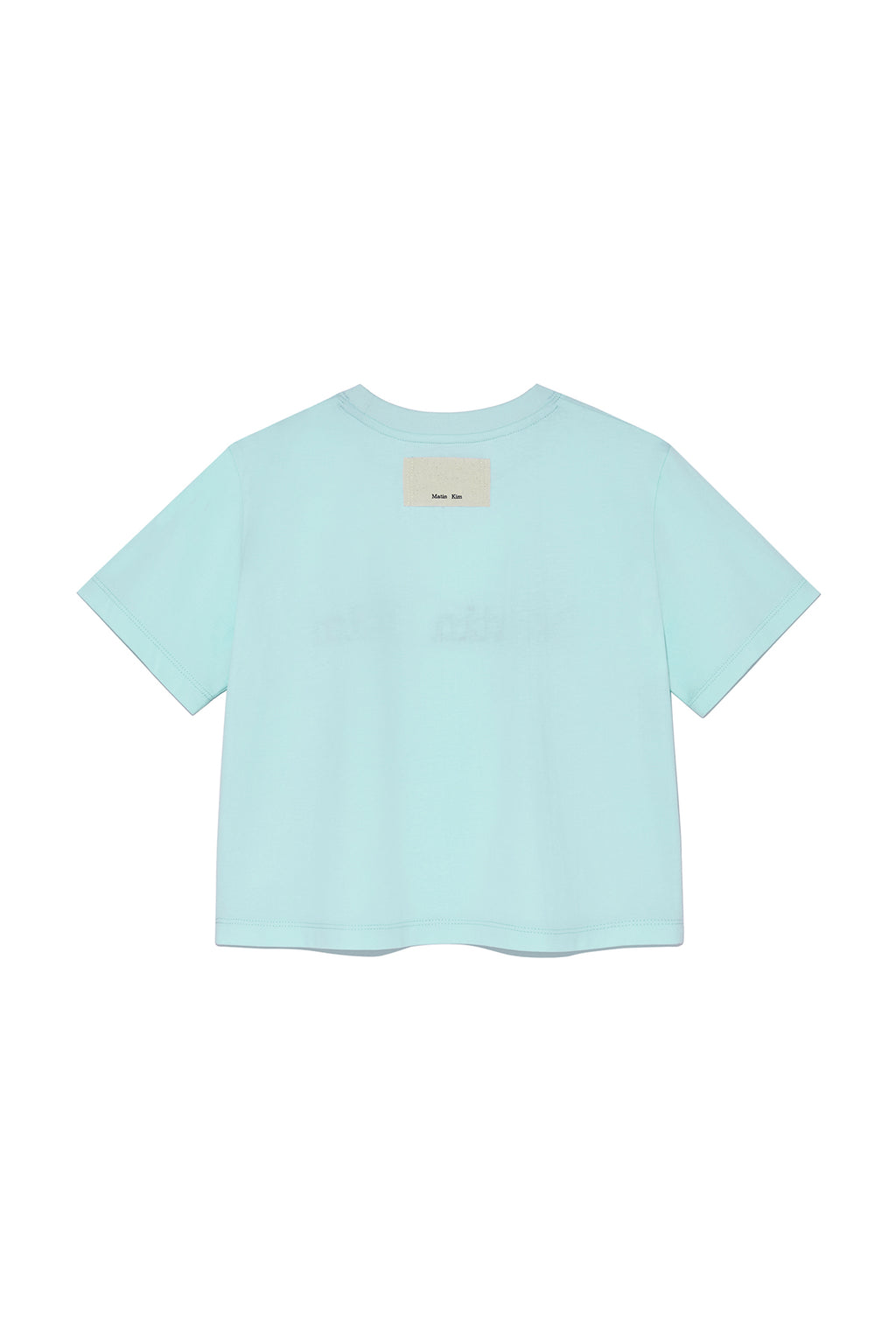 Matin Kim - Logo Thread Point Crop Top (Light Blue) product image 2 | TRAB K-Fashion Australia
