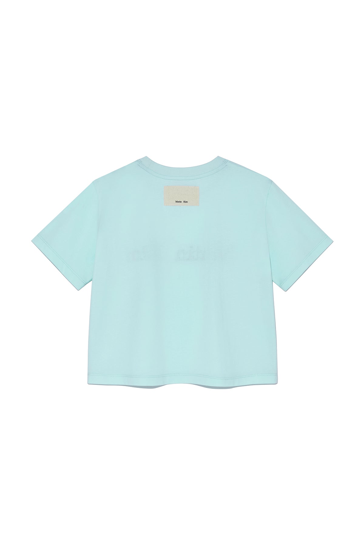 Matin Kim - Logo Thread Point Crop Top (Light Blue) product image 2 | TRAB K-Fashion Australia