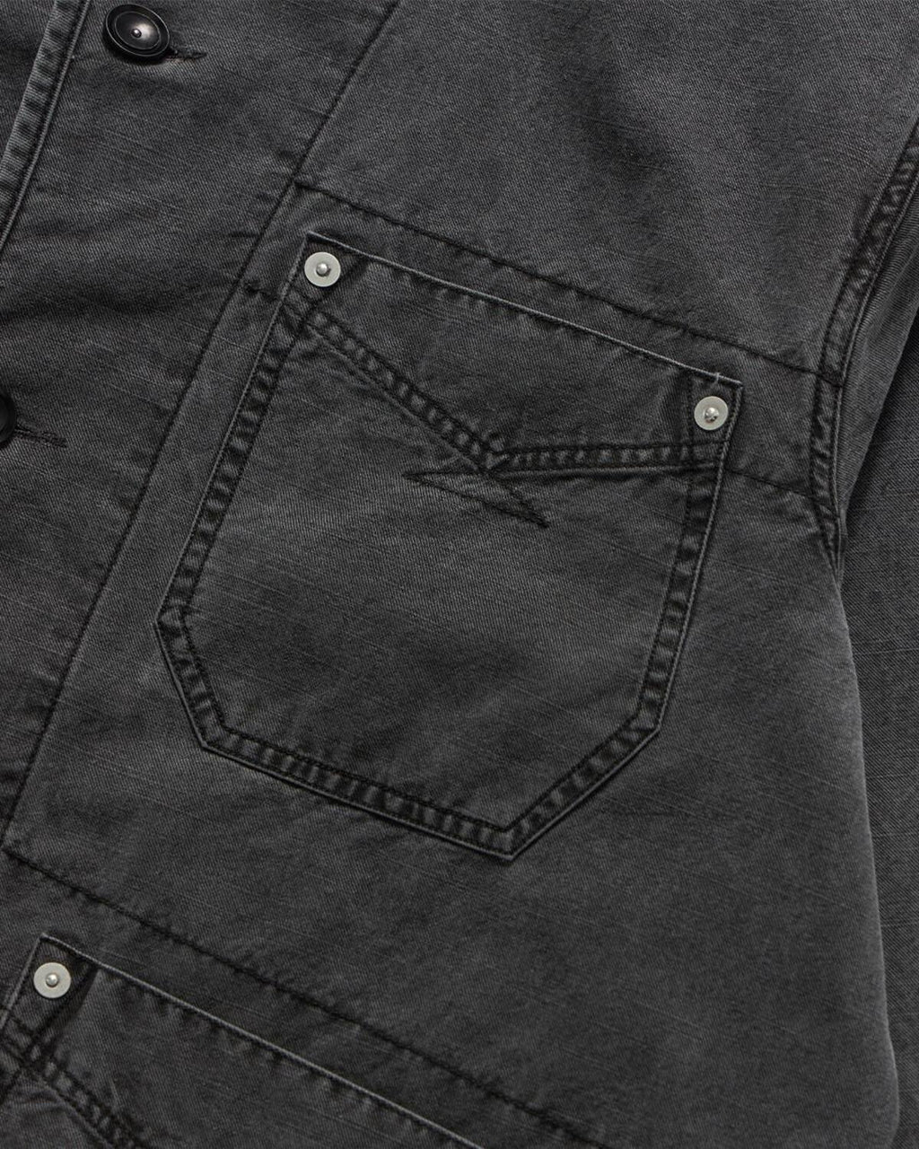 Eastlogue - Wanderer Chore Jacket (Black Dyeing Linen) product image 10 | TRAB K-Fashion Australia
