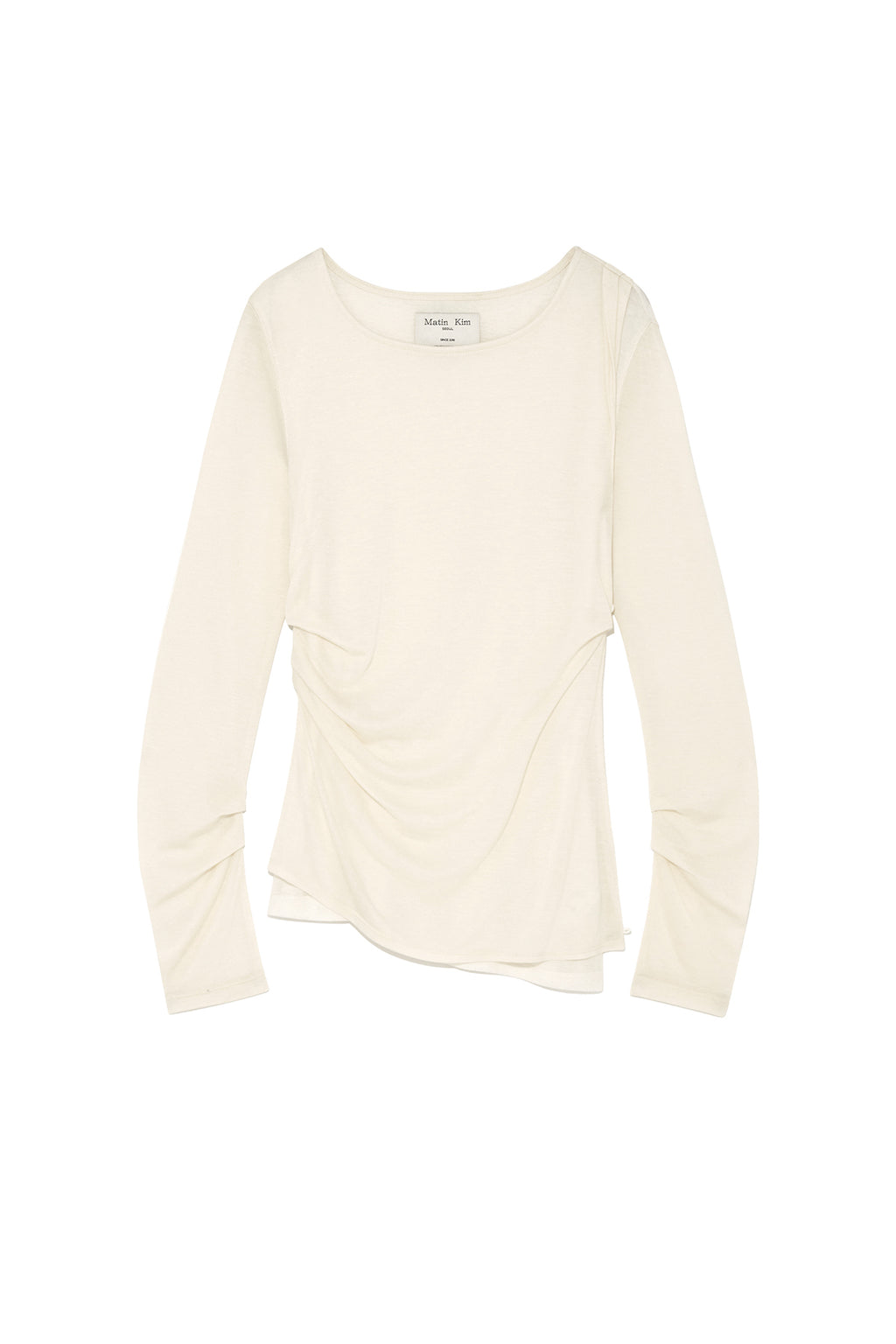 Matin Kim - Turn Up Detail Layered Top (Light Beige) product image 2 | TRAB K-Fashion Australia