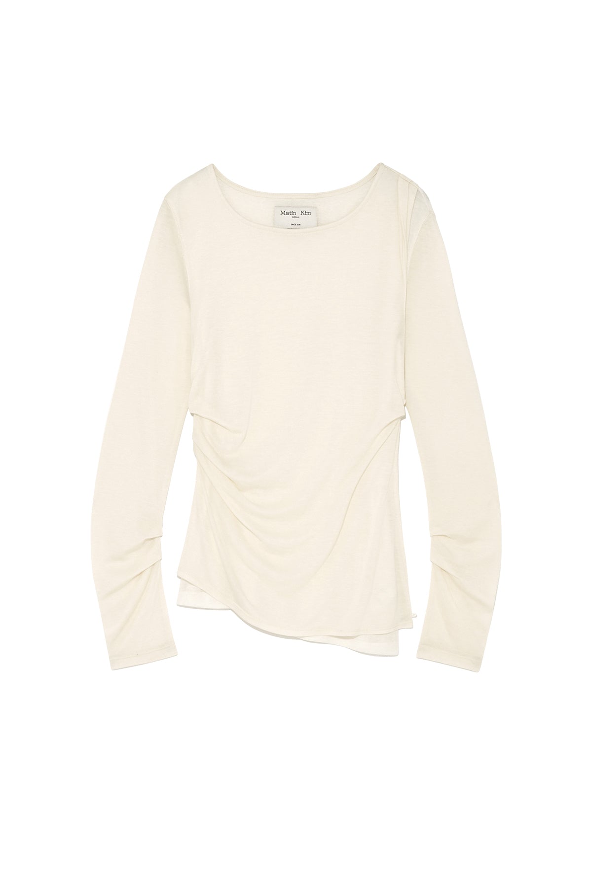 Matin Kim - Turn Up Detail Layered Top (Light Beige) product image 2 | TRAB K-Fashion Australia