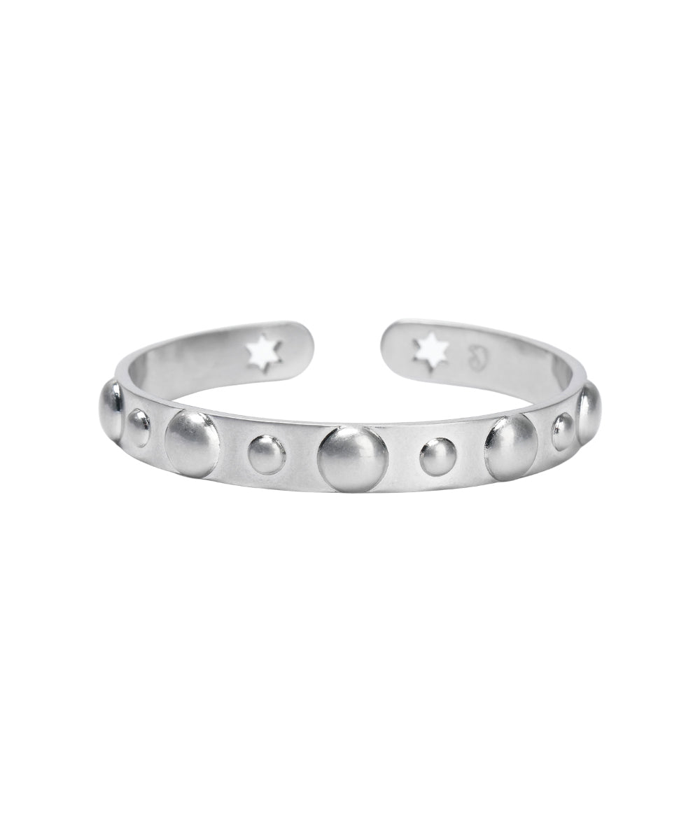 Coyseio - Rounded Stud Bangle Chrome product image 12 | TRAB K-Fashion Australia