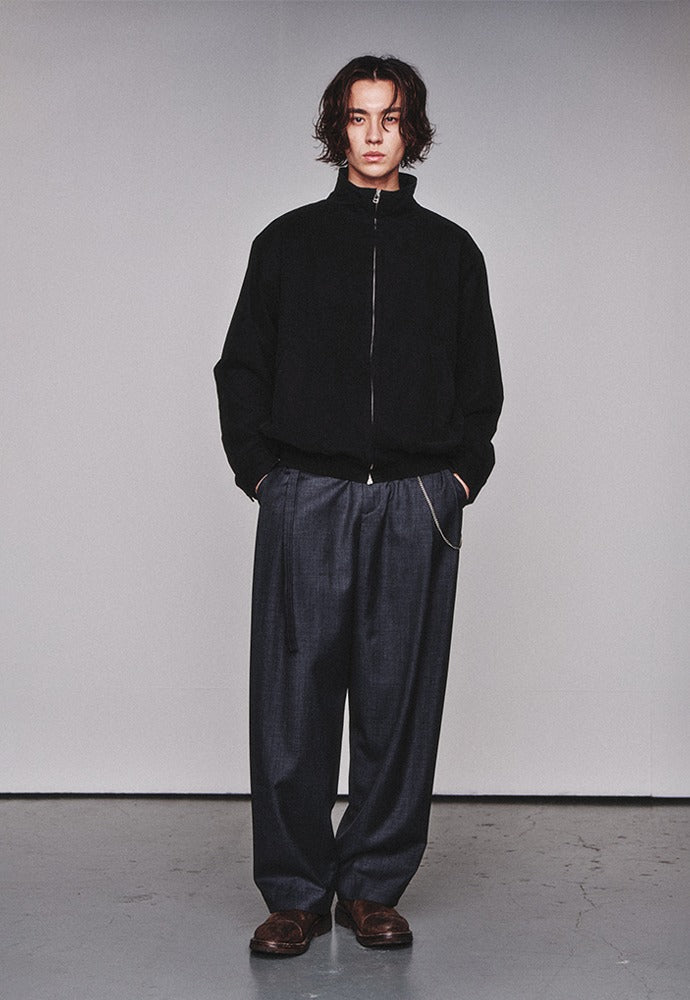 Art if acts - Belted Wool Side Two Tuck Pants (Charcoal) product image 1 | TRAB K-Fashion Australia