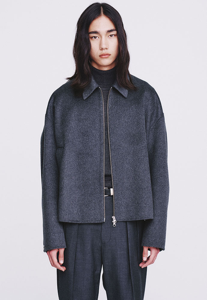 Tonywack - Handmade Cashmere Zipped Blouson Jacket (Charcoal) product image 6 | TRAB K-Fashion Australia