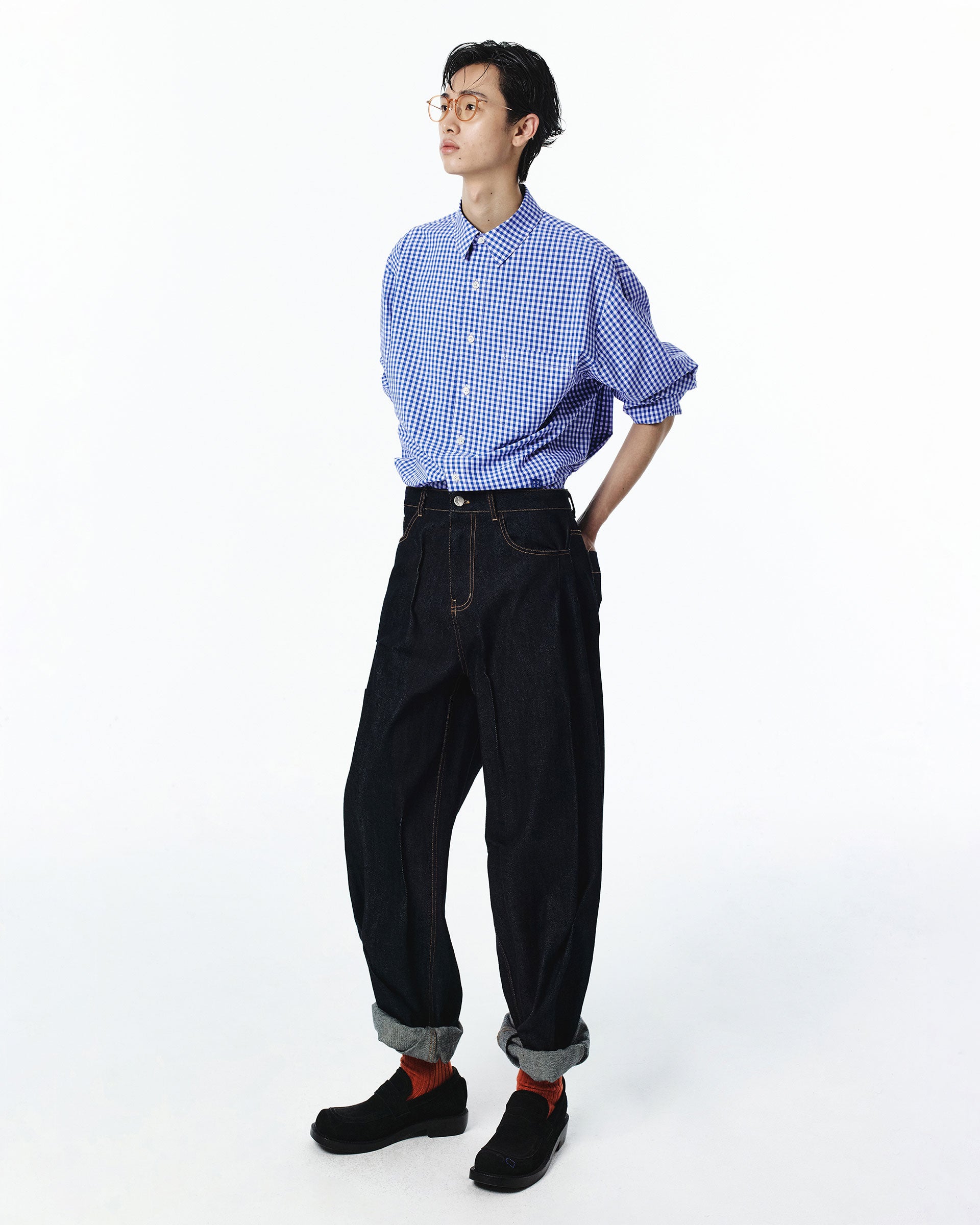 Ader Error - Sig; BL Tag shirt 02 (Z-Blue) product image 1 | TRAB K-Fashion Australia