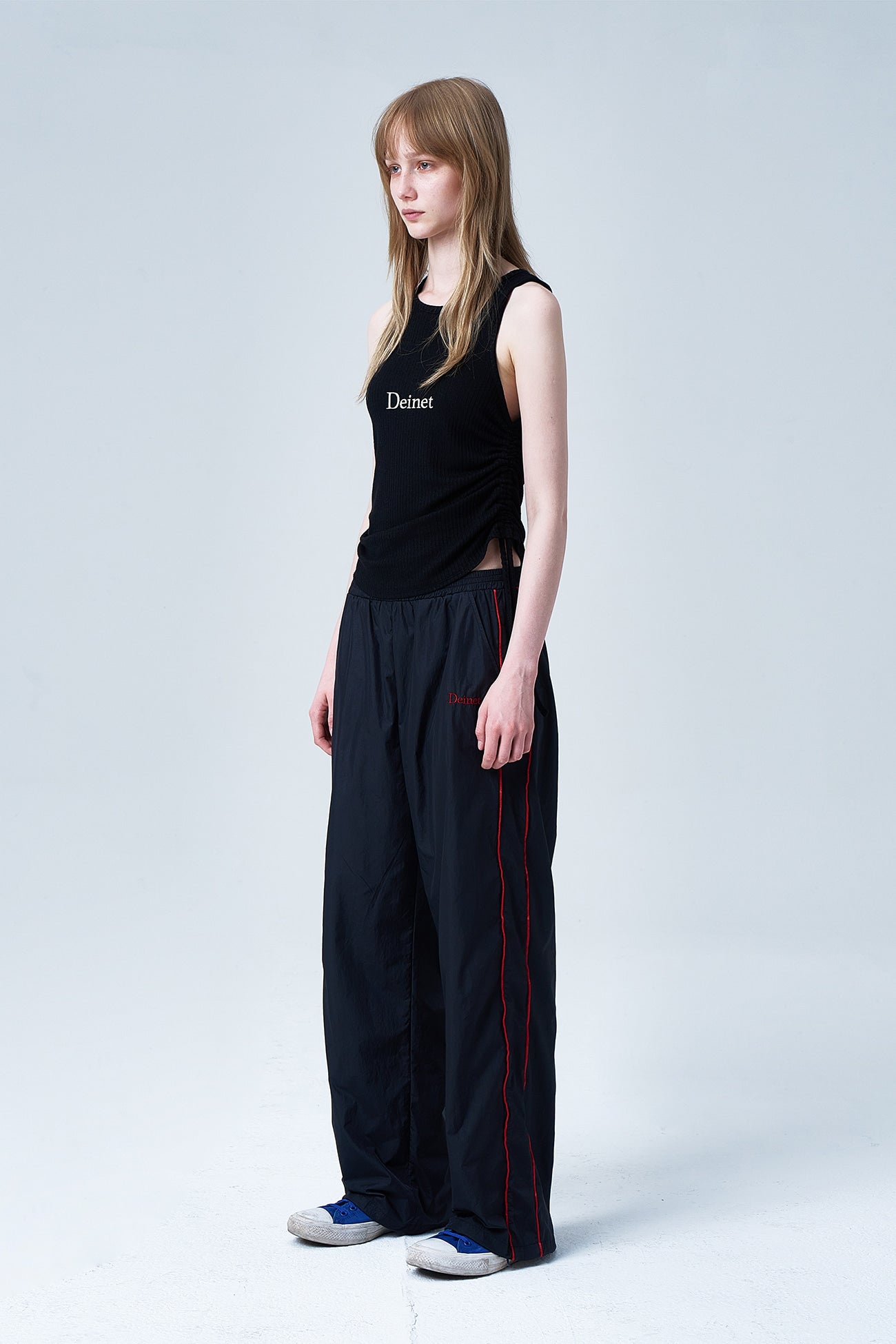 Deinet - Logo Shirring Sleeveless (Black) product image 2 | TRAB K-Fashion Australia