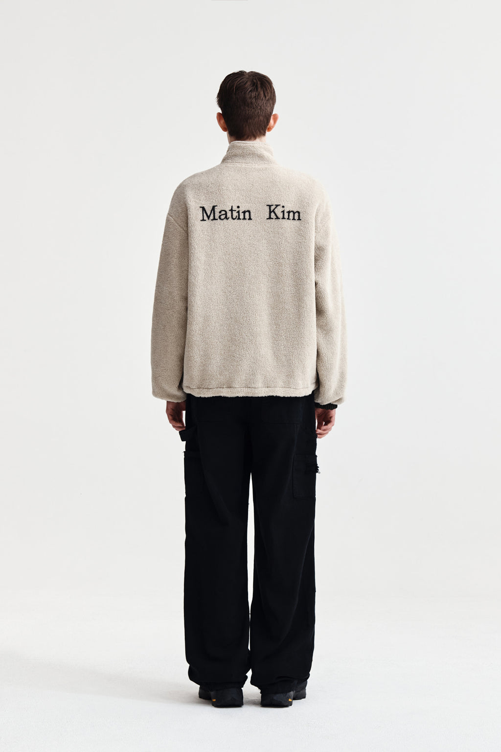 Matin Kim - Reversible Sherpa Zip Up (Light Beige) product image 17 | TRAB K-Fashion Australia