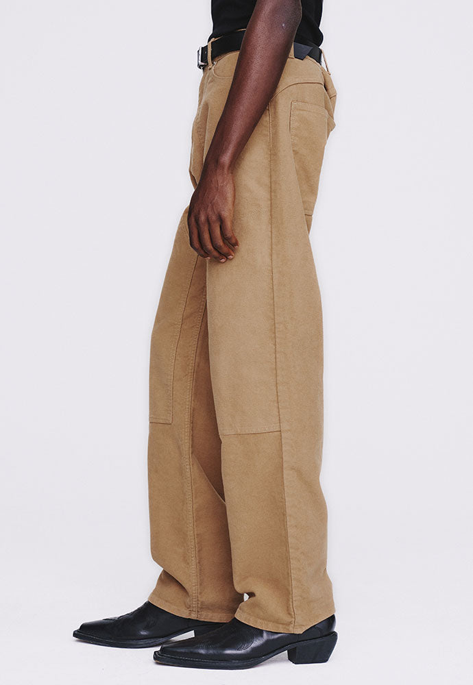 Tonywack - Garment-Washed Moleskin Straight Pants (Washed Beige) product image 6 | TRAB K-Fashion Australia