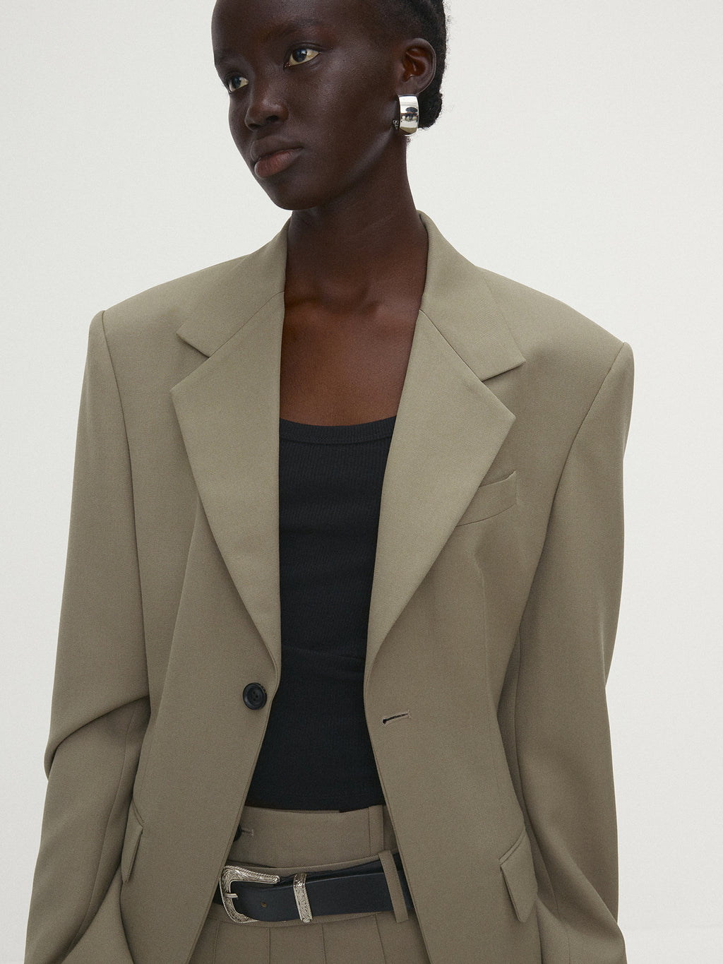 Tonywack - Wool Twill Single-Breasted Blazer (Khaki) product image 1 | TRAB K-Fashion Australia