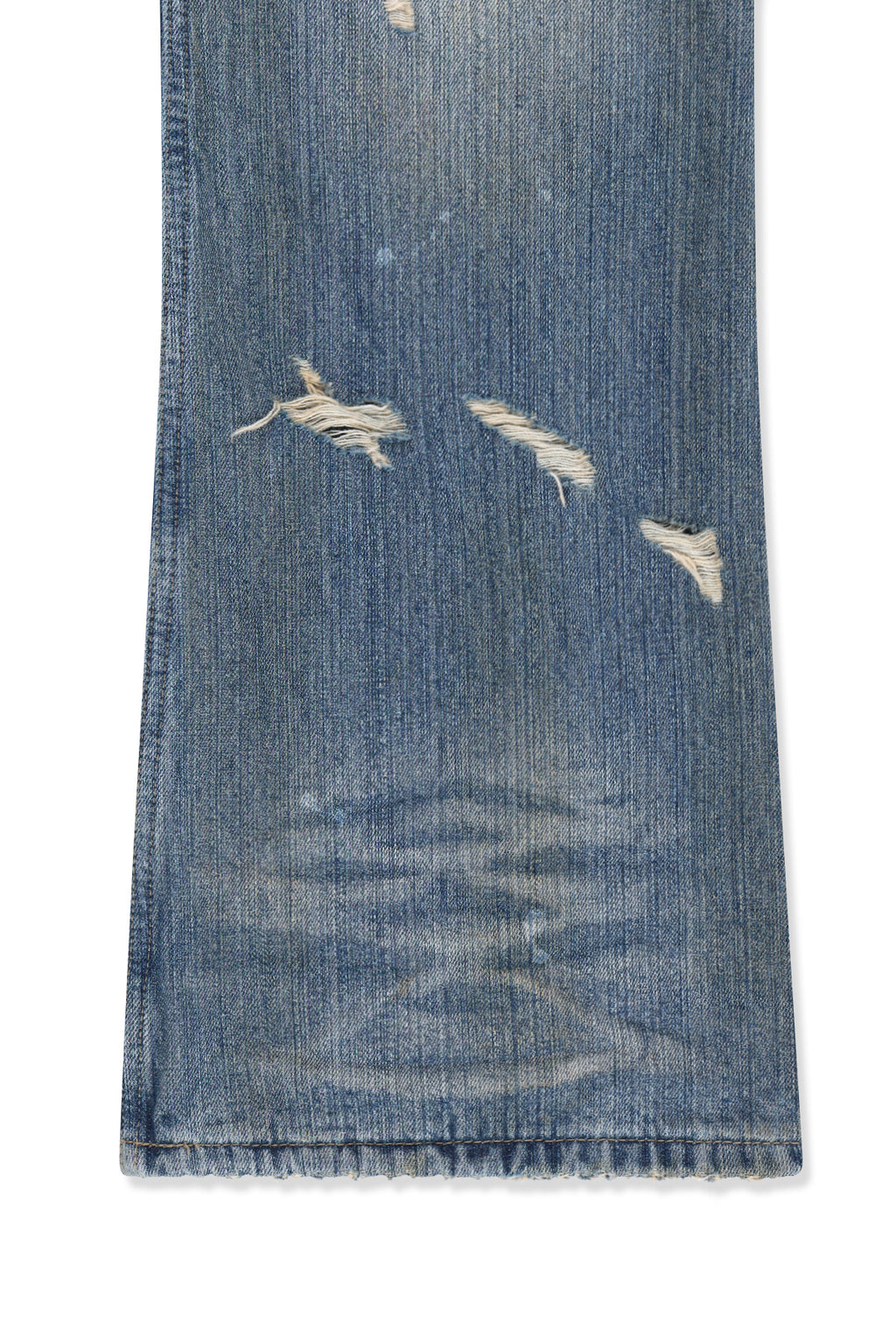 Matin Kim - Slub Damage Bootcut Denim Pants (Blue) product image 6 | TRAB K-Fashion Australia