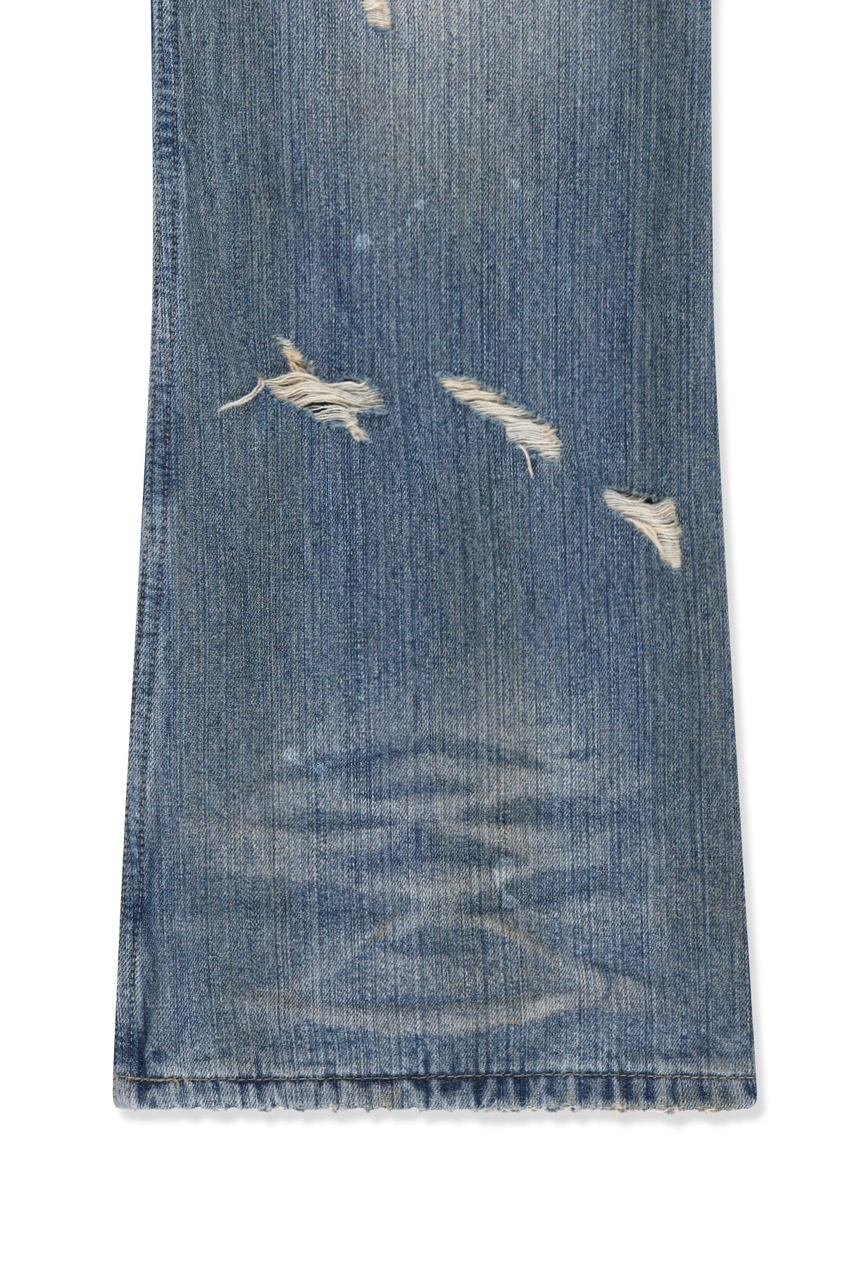 Matin Kim - Slub Damage Bootcut Denim Pants (Blue) product image 6 | TRAB K-Fashion Australia