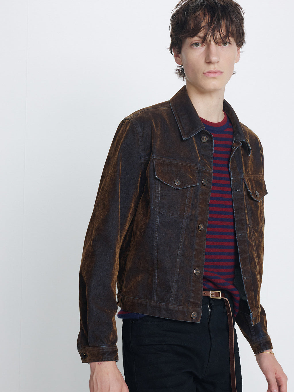 Tonywack - Merino Wool Essential Stripe Knit (Navy/Maroon) product image 8 | TRAB K-Fashion Australia