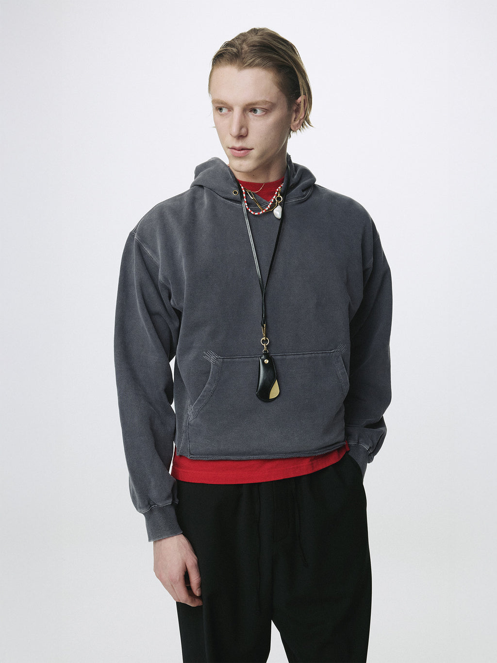 Tonywack - Garment Dyed Raw Edge Hoodie (Faded Ink) product image 1 | TRAB K-Fashion Australia