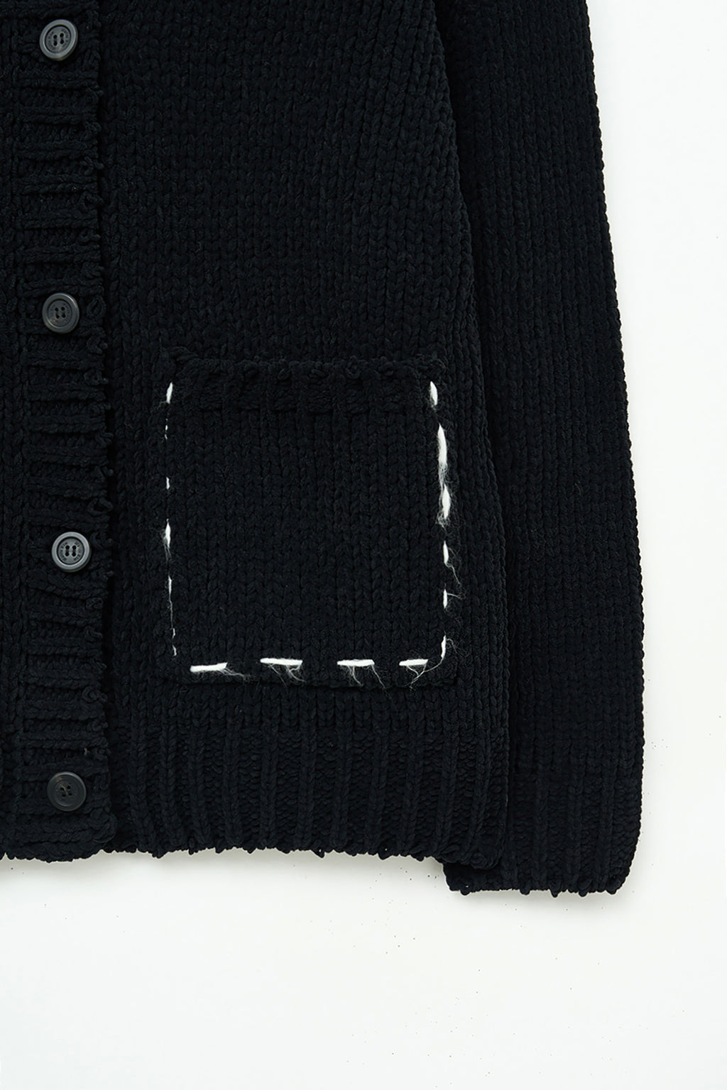 Matin Kim - Handmade Collar Knit Cardigan (Black) product image 5 | TRAB K-Fashion Australia