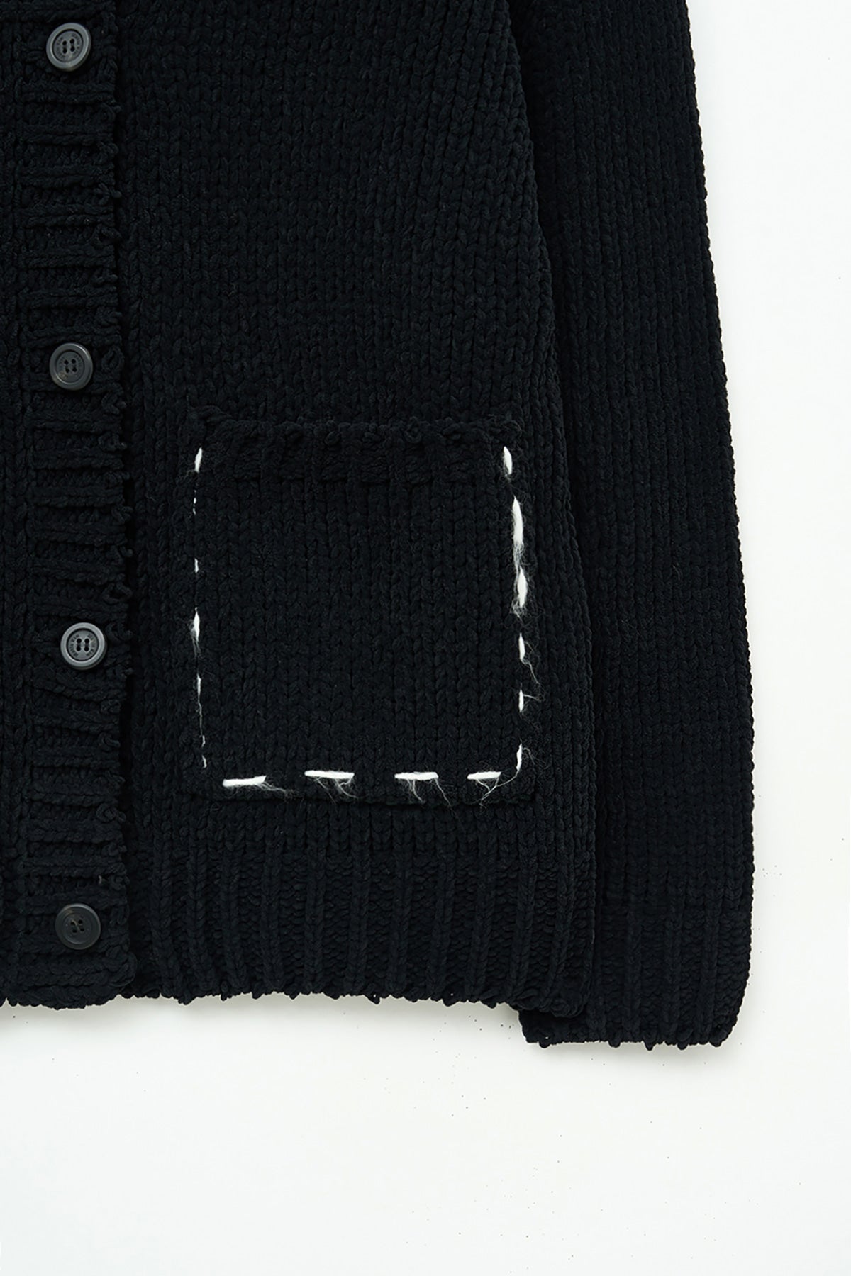 Matin Kim - Handmade Collar Knit Cardigan (Black) product image 5 | TRAB K-Fashion Australia