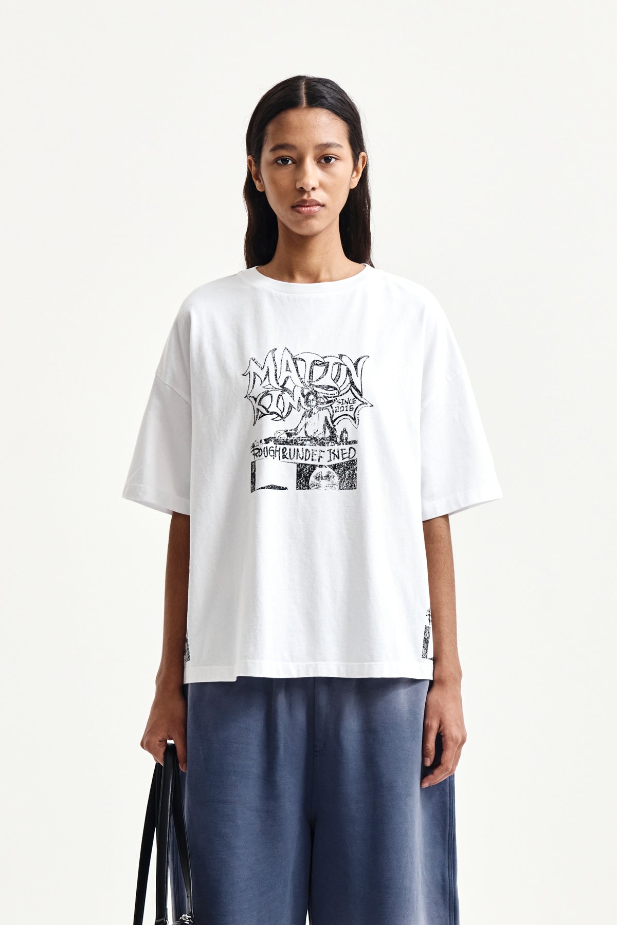 Matin Kim - Vintage Graffiti Artwork Top (White) product image 15 | TRAB K-Fashion Australia