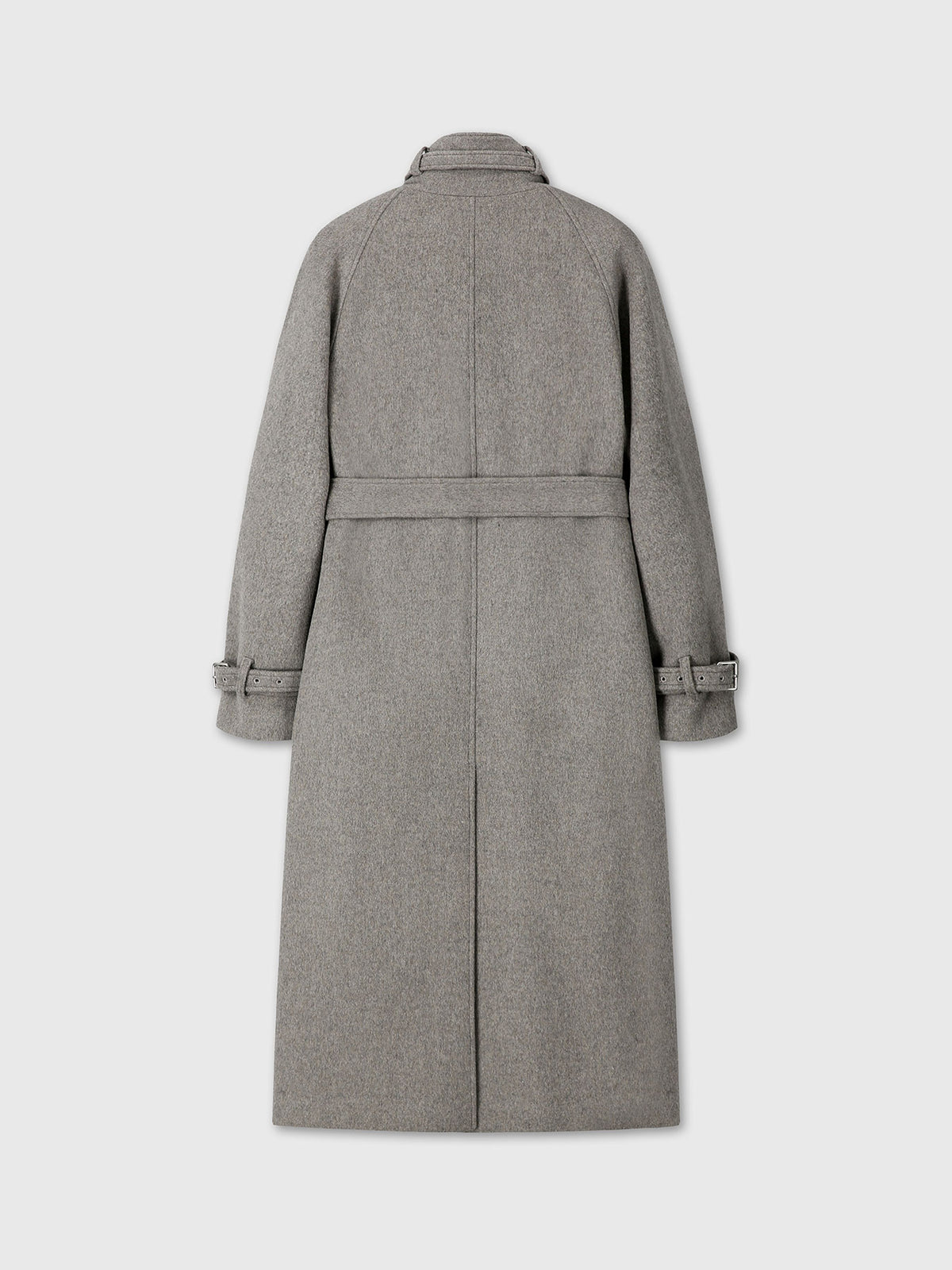 Tonywack - High-Neck Belted Wool Coat (Heather Grey) product image 9 | TRAB K-Fashion Australia