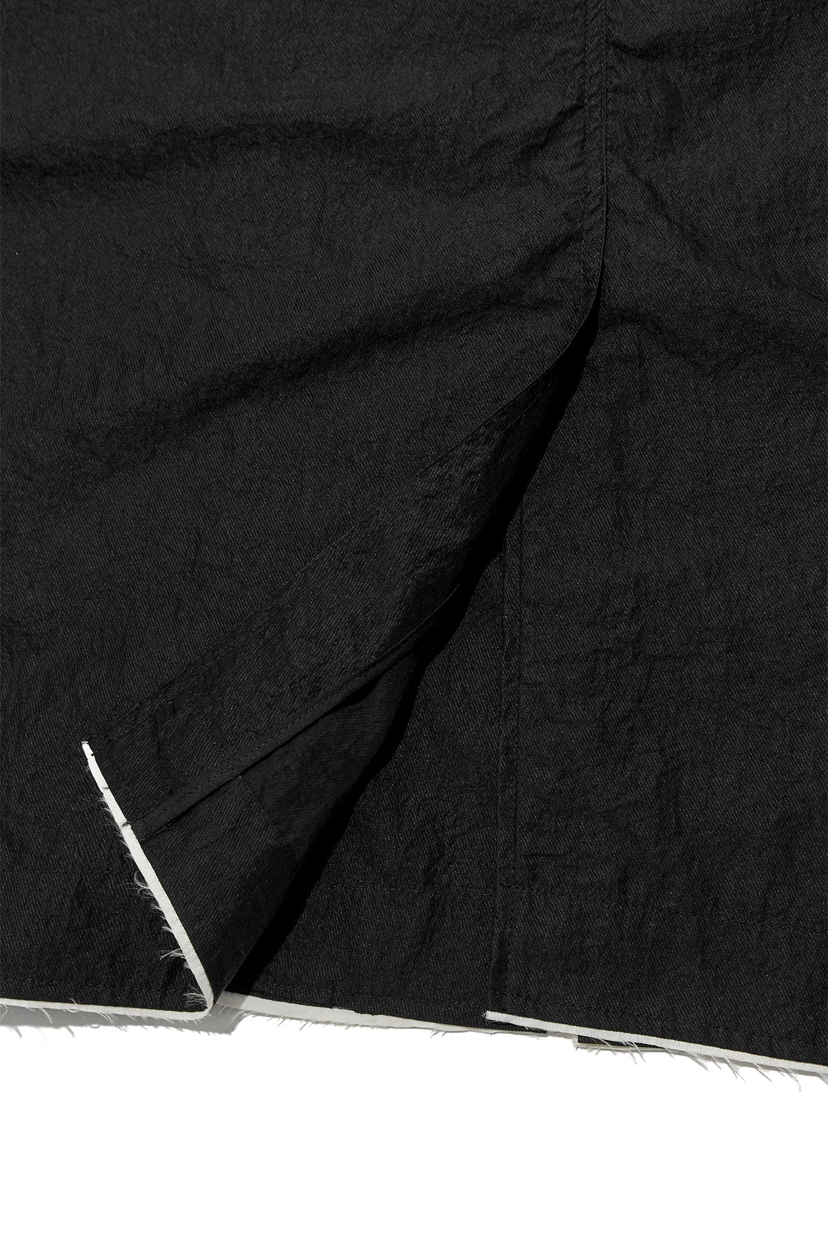 Matin Kim - Back Logo Point Nylon Long Coat (Black) product image 7 | TRAB K-Fashion Australia