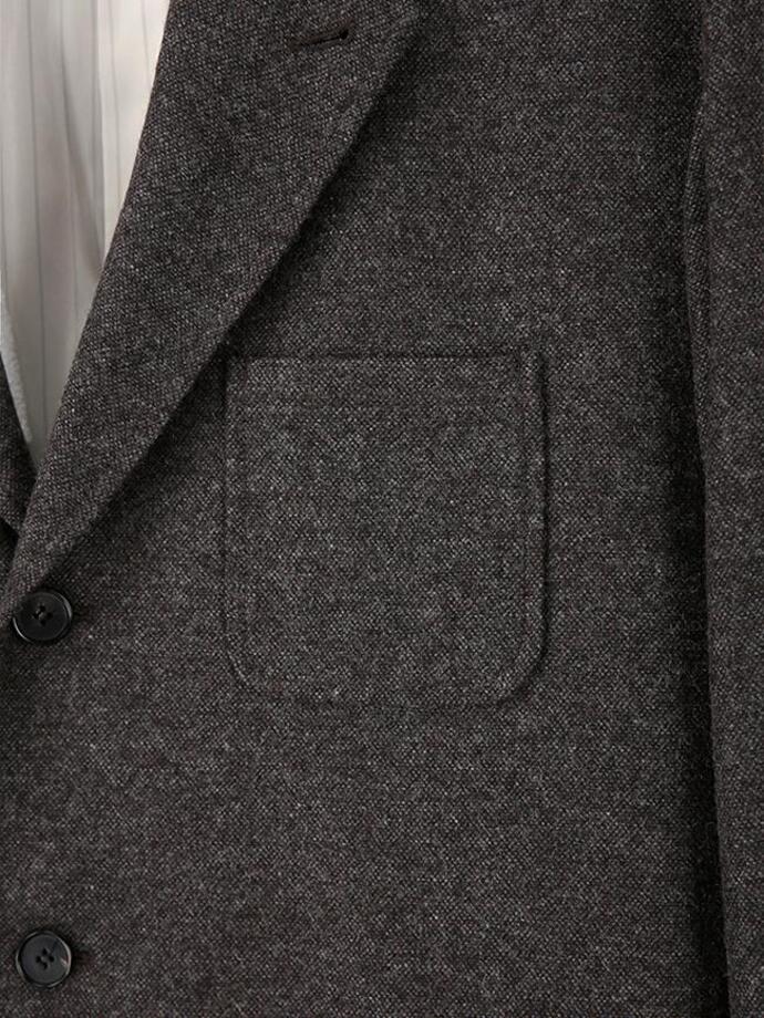 Art if acts - Leather Collar Wool Blazer_Japanese Fabric (Charcoal) product image 13 | TRAB K-Fashion Australia