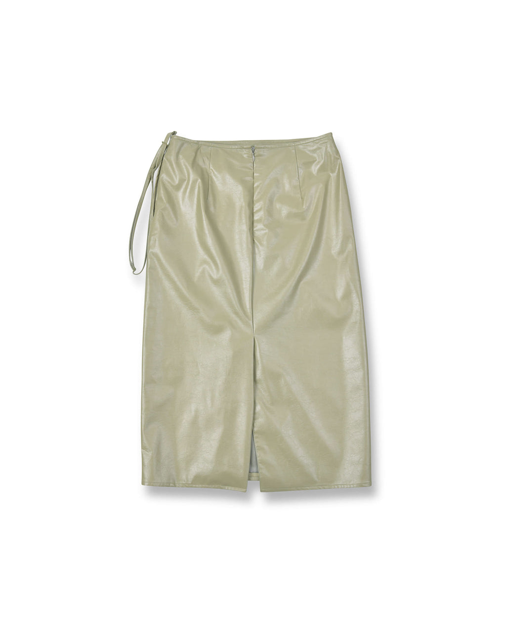 Brownyard - Crack Leather Midi Skirt (Olive) product image 2 | TRAB K-Fashion Australia