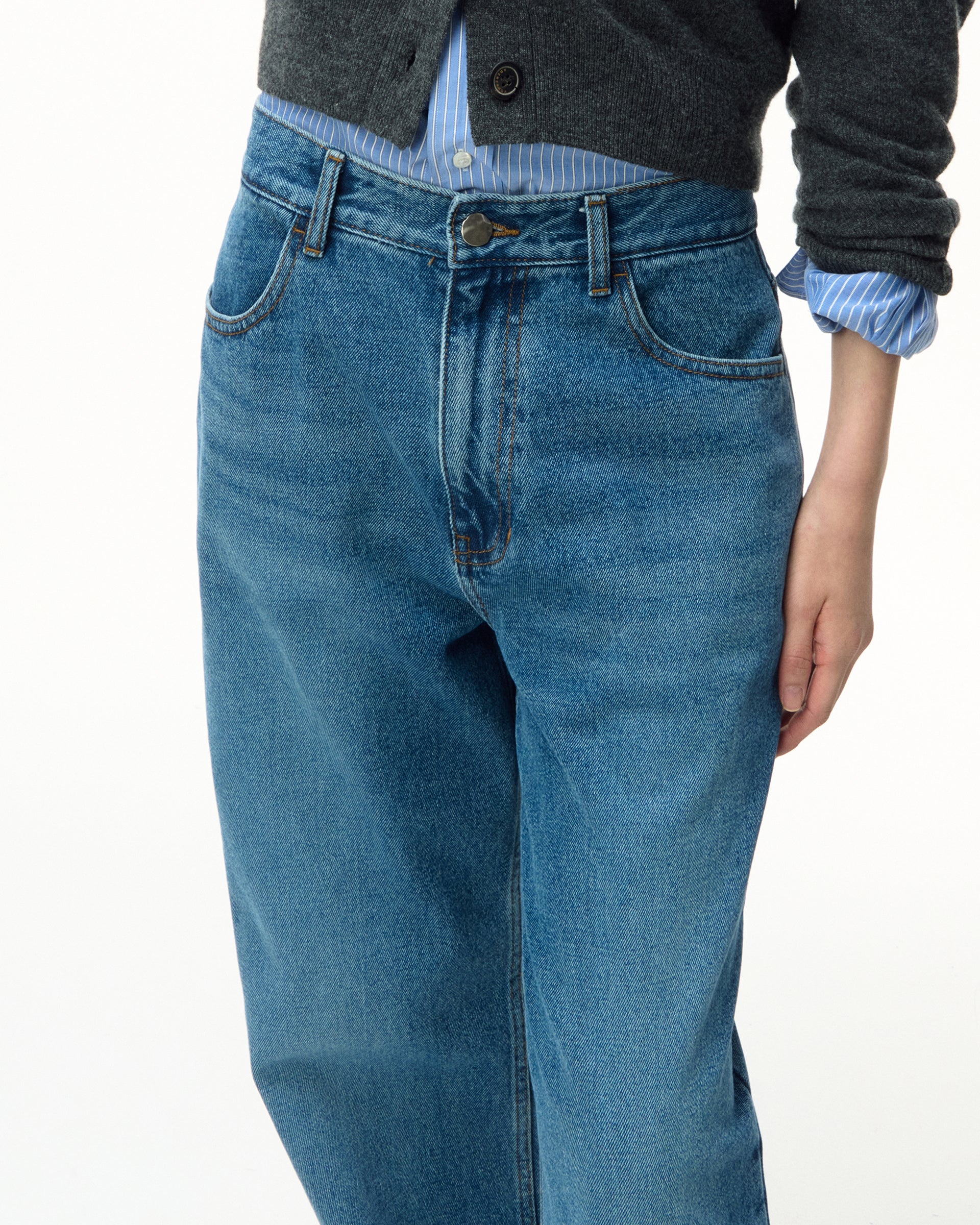 Ader Error - Sig; SV Tag jeans 01 (Blue) product image 4 | TRAB K-Fashion Australia
