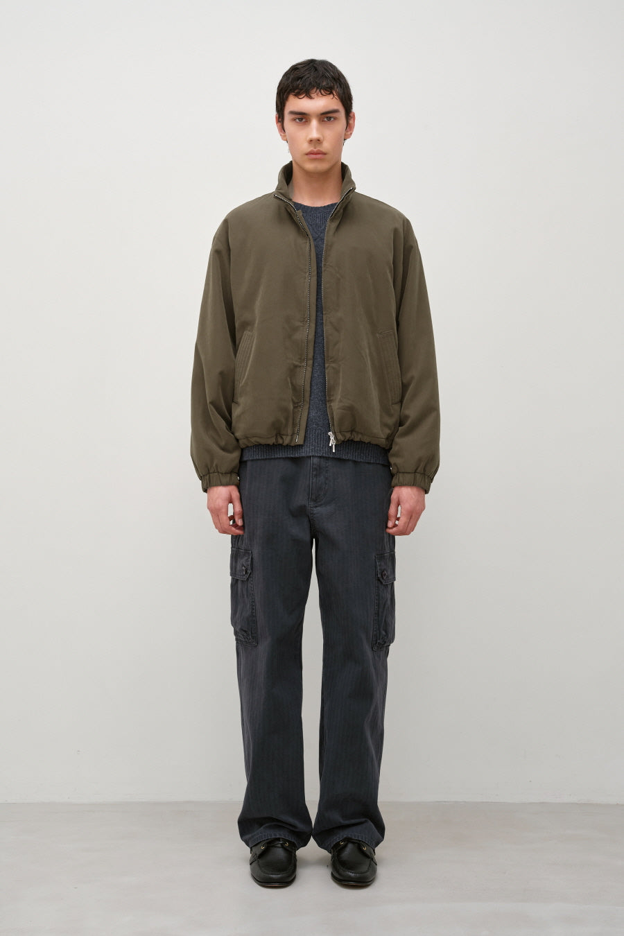 Insilence - High-neck Blouson Jumper (Olive) product image 5 | TRAB K-Fashion Australia