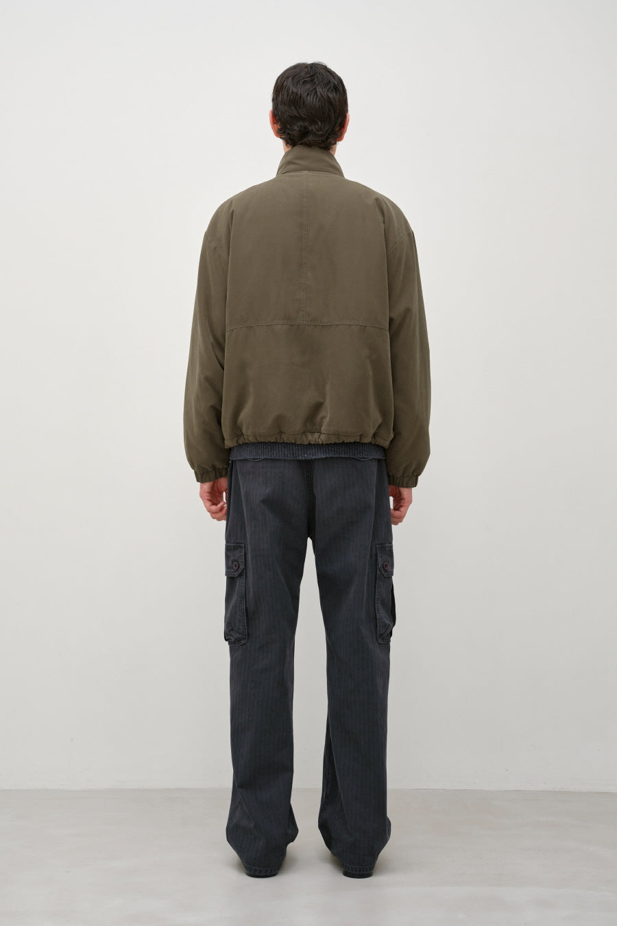 Insilence - High-neck Blouson Jumper (Olive) product image 6 | TRAB K-Fashion Australia