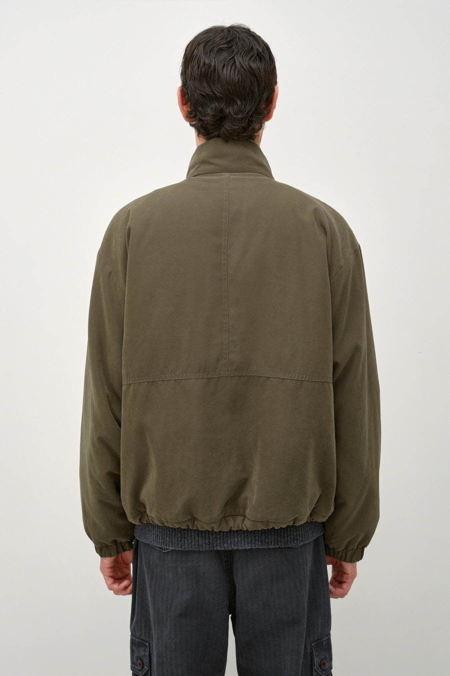 Insilence - High-neck Blouson Jumper (Olive) product image 4 | TRAB K-Fashion Australia