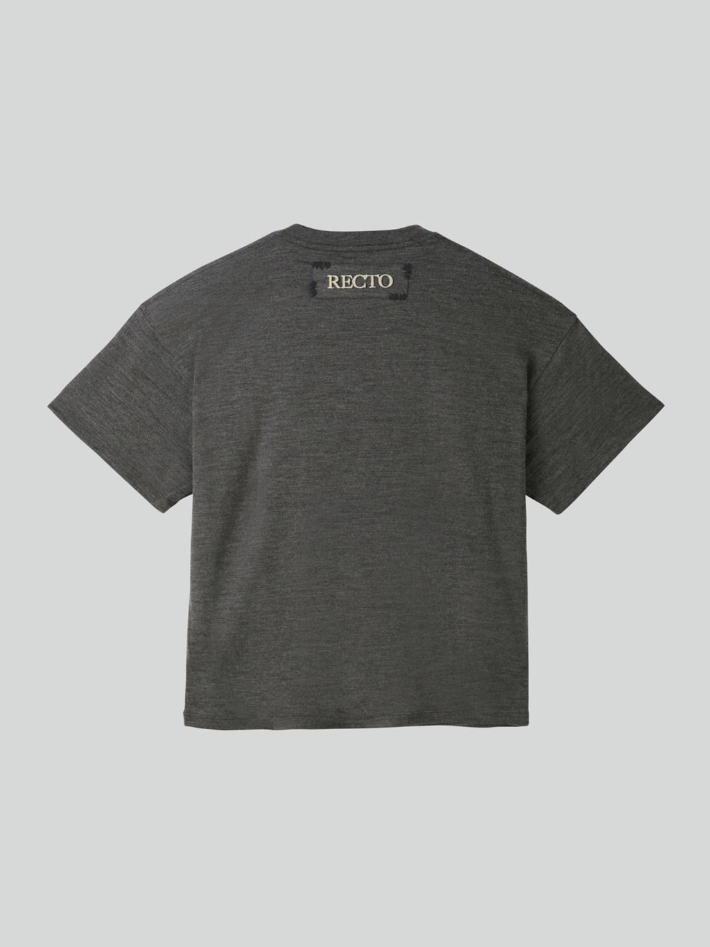 Recto - Back Logo Wool T-Shirt (Melange Grey) product image 10 | TRAB K-Fashion Australia