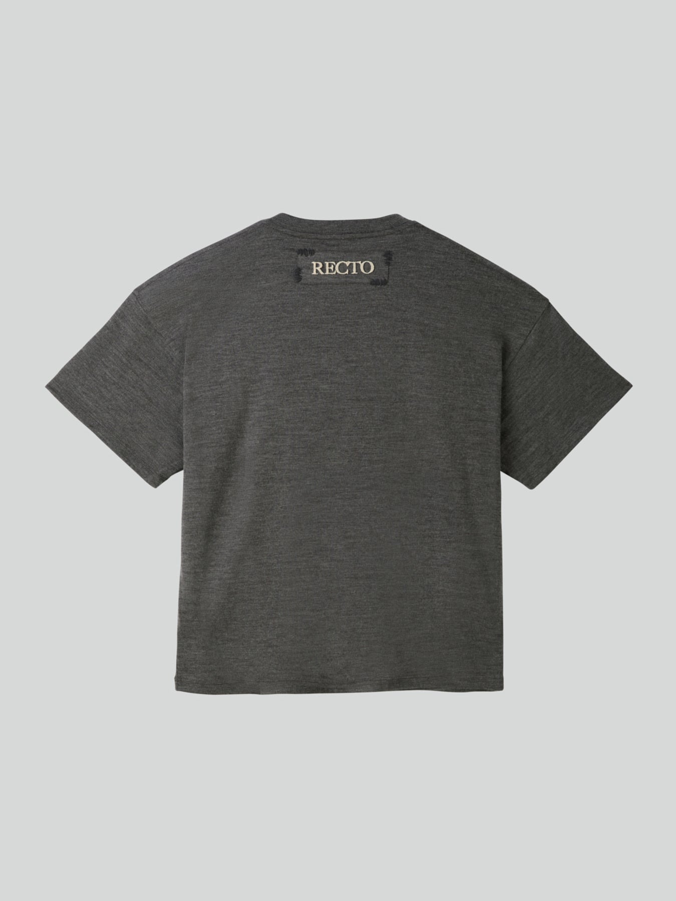 Recto - Back Logo Wool T-Shirt (Melange Grey) product image 10 | TRAB K-Fashion Australia