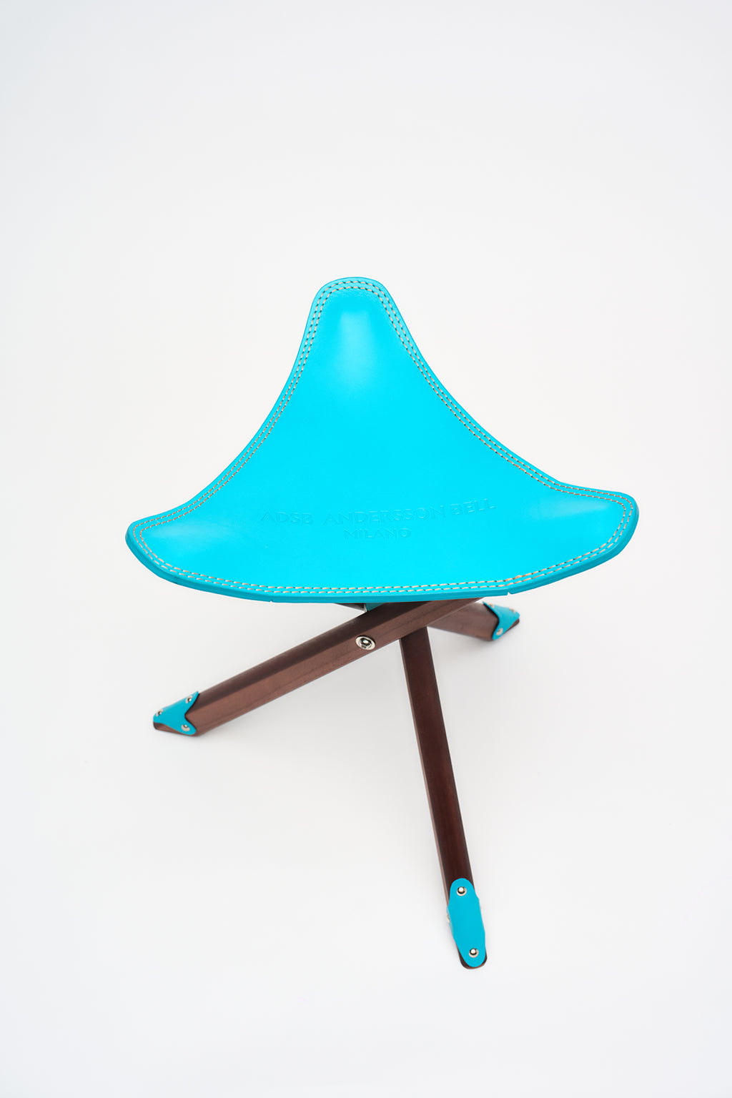 Andersson Bell - Adsb Milano Leather Tripod Stool (Blue) product image 2 | TRAB K-Fashion Australia