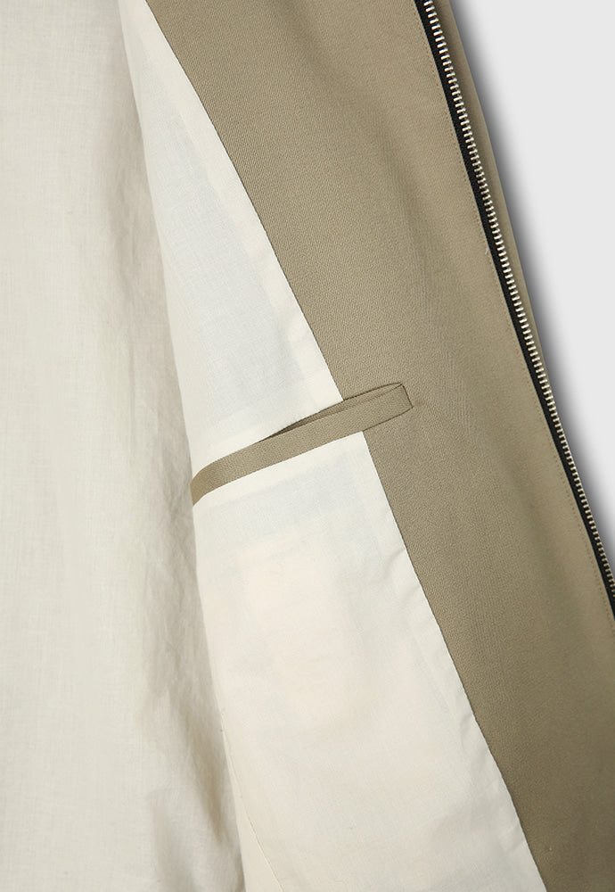 Tonywack - Super Fine Wool Double Pocket Zip Blouson (Beige) product image 13 | TRAB K-Fashion Australia