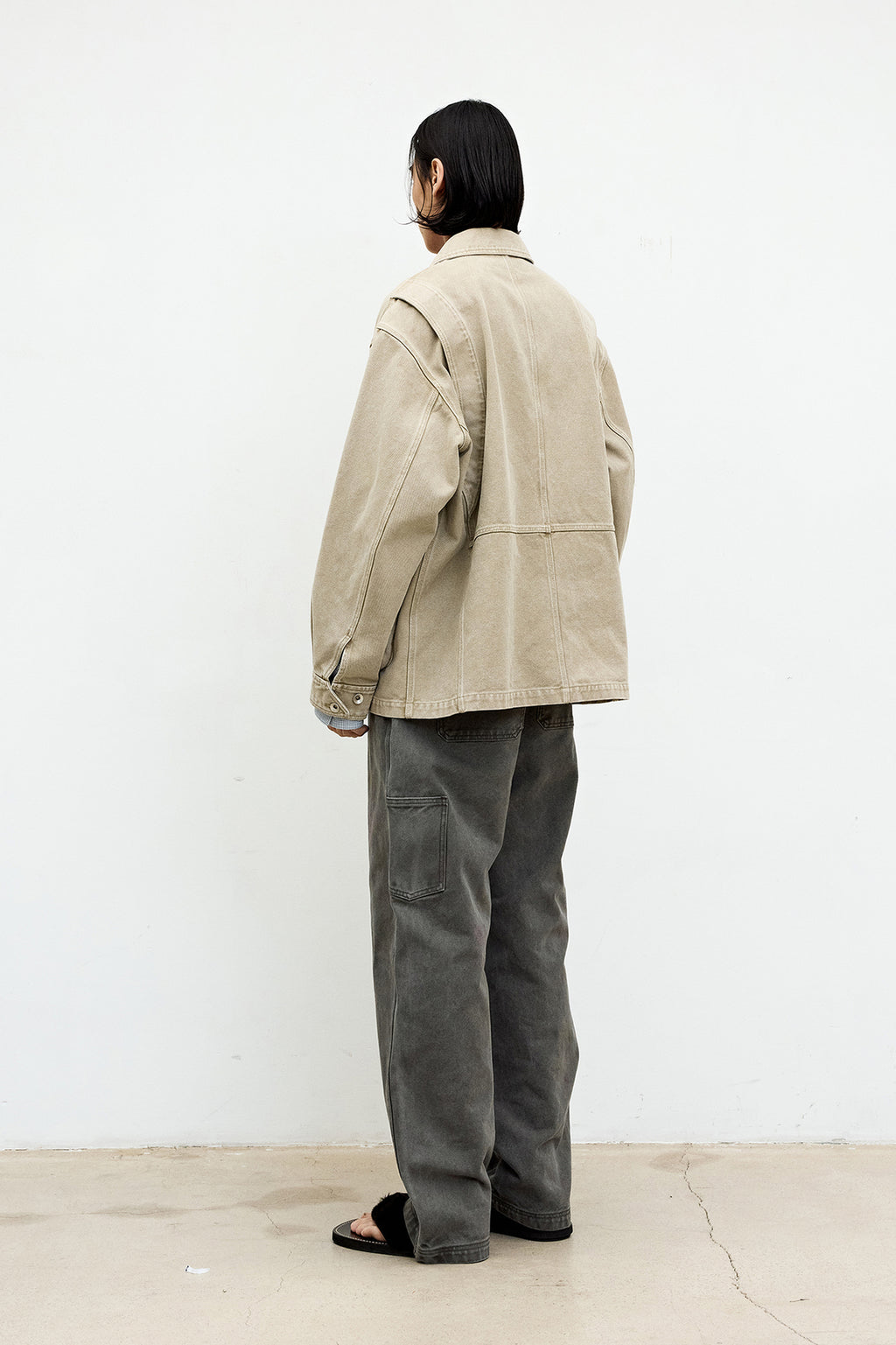 Coor - Over Dyed Coverall Jacket (Washed Beige) product image 4 | TRAB K-Fashion Australia
