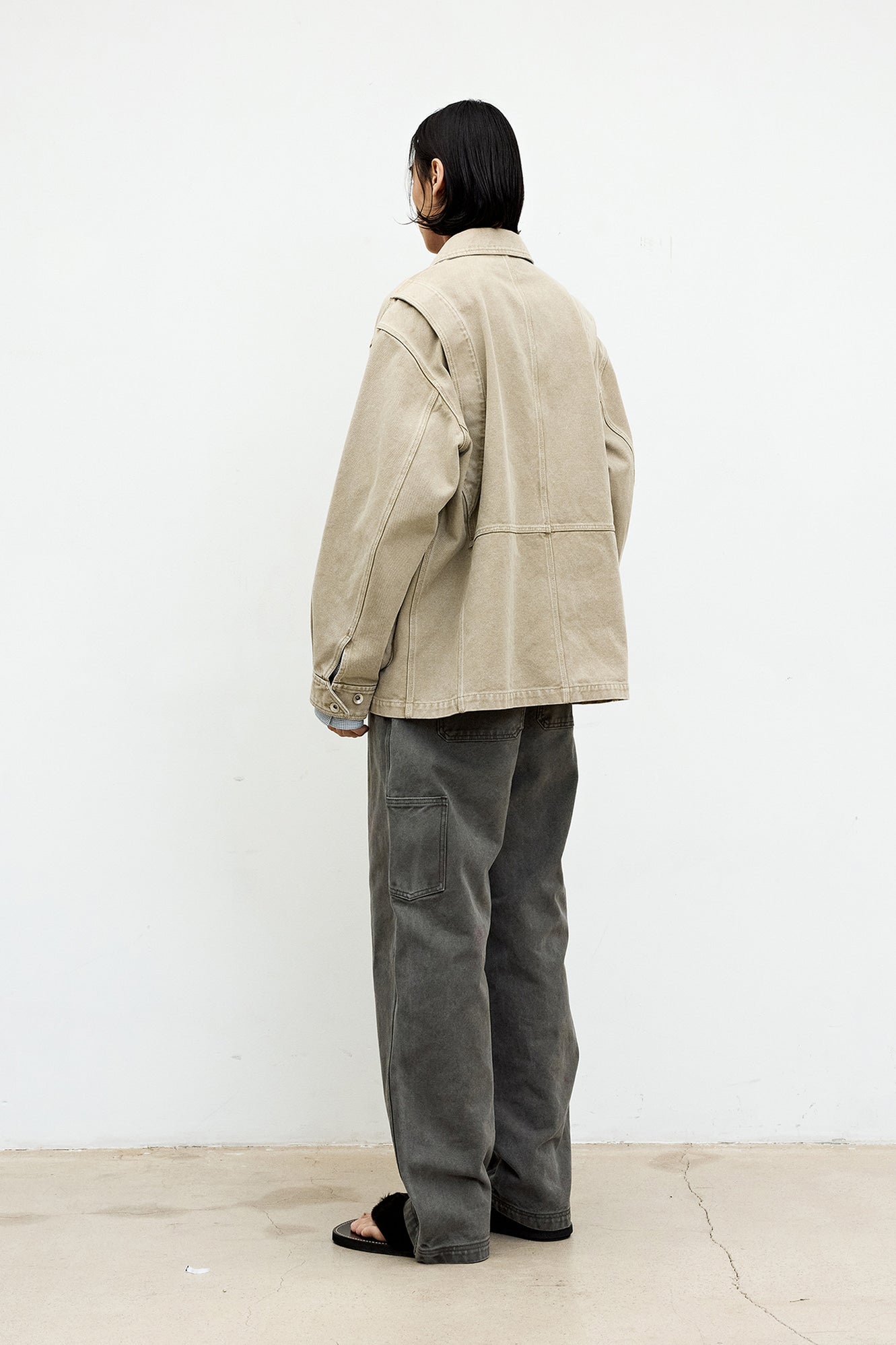 Coor - Over Dyed Coverall Jacket (Washed Beige) product image 4 | TRAB K-Fashion Australia