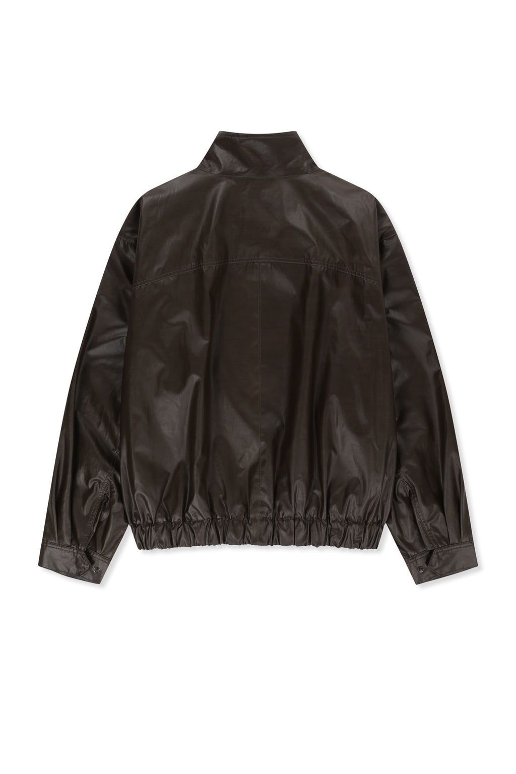 Matin Kim - Waxed High Neck Jumper (Brown) product image 3 | TRAB K-Fashion Australia