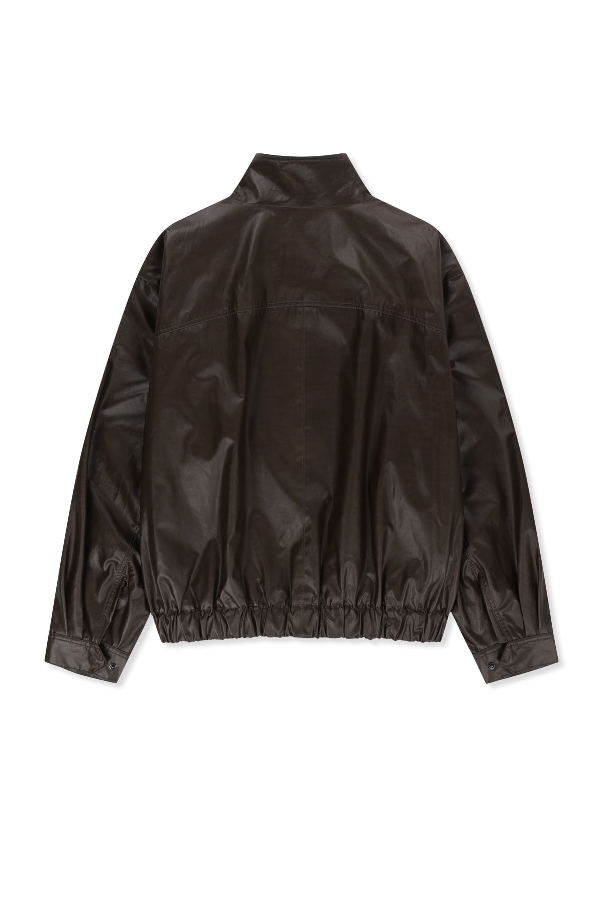 Matin Kim - Waxed High Neck Jumper (Brown) product image 3 | TRAB K-Fashion Australia