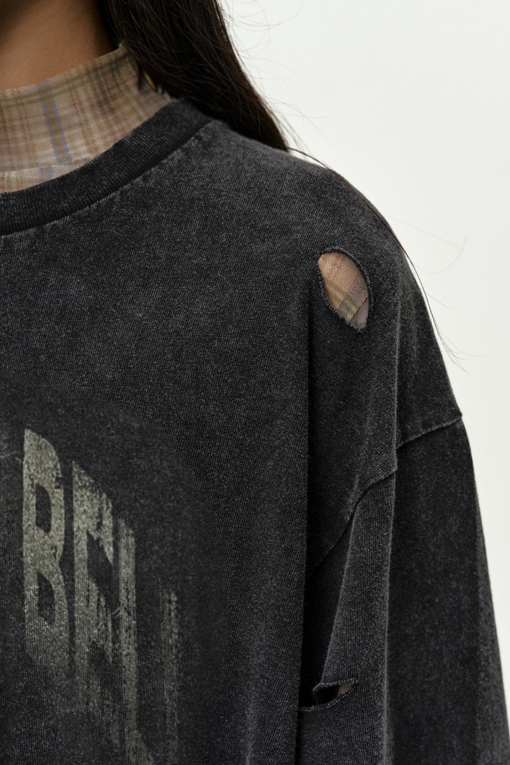 Andersson Bell - Layered Live Printed T-Shirt (Charcoal) product image 5 | TRAB K-Fashion Australia