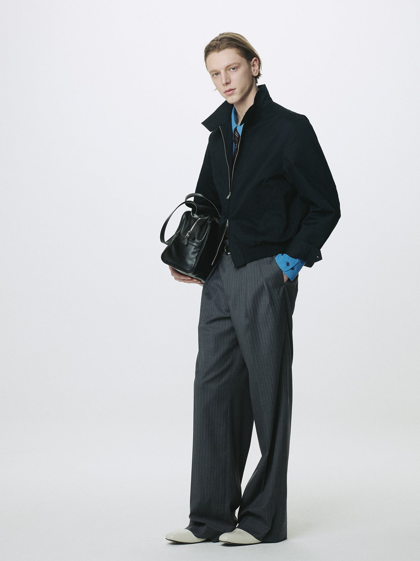 Tonywack - High Density Cotton Harrington Jacket (Navy) product image 2 | TRAB K-Fashion Australia