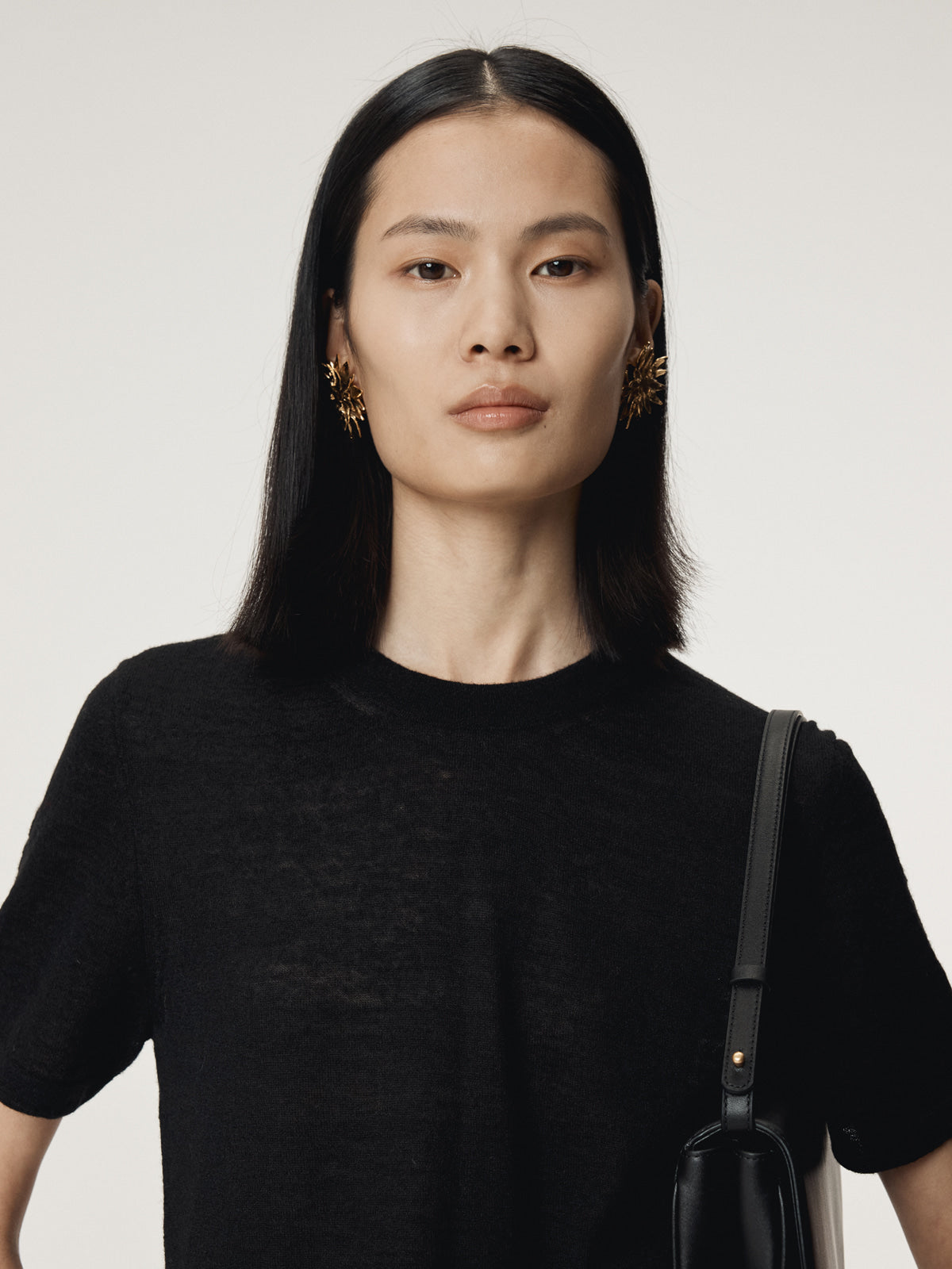 Recto - Rc Embroidery Sheer Knit Top (Black) product image 7 | TRAB K-Fashion Australia