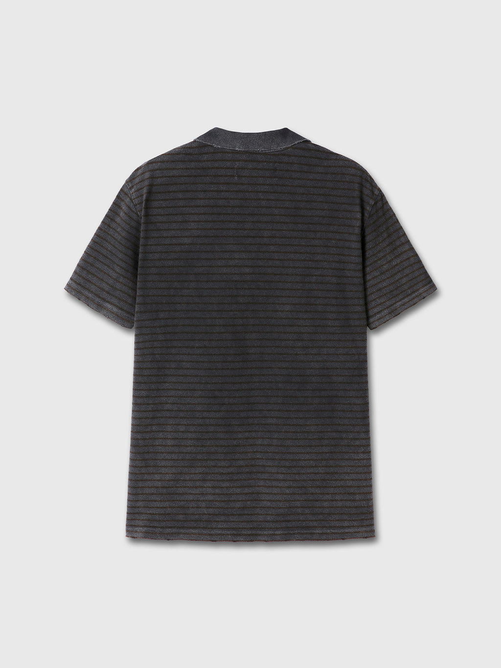 Tonywack - Garment Dyed Stripe Piqué Polo (Faded Black) product image 10 | TRAB K-Fashion Australia