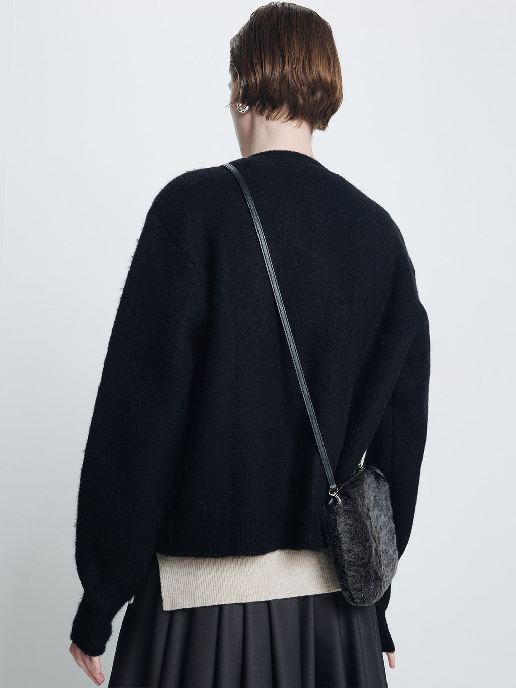 Tonywack - Brushed Argyle Cardigan (Black) product image 5 | TRAB K-Fashion Australia