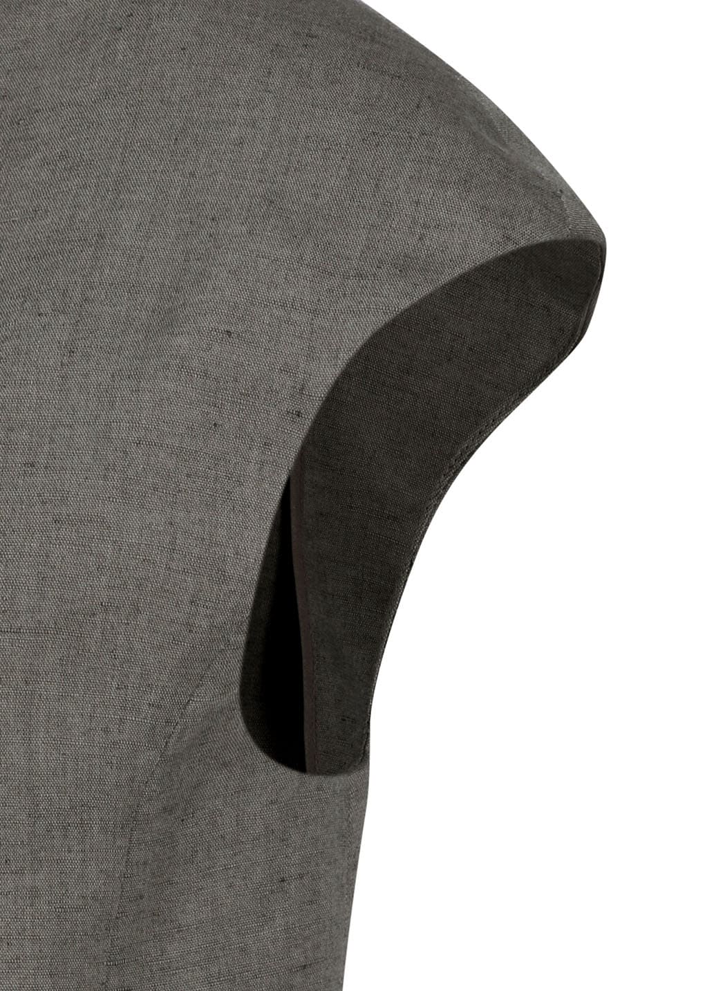 Amomento - Linen Curved Vest (Khaki) product image 8 | TRAB K-Fashion Australia