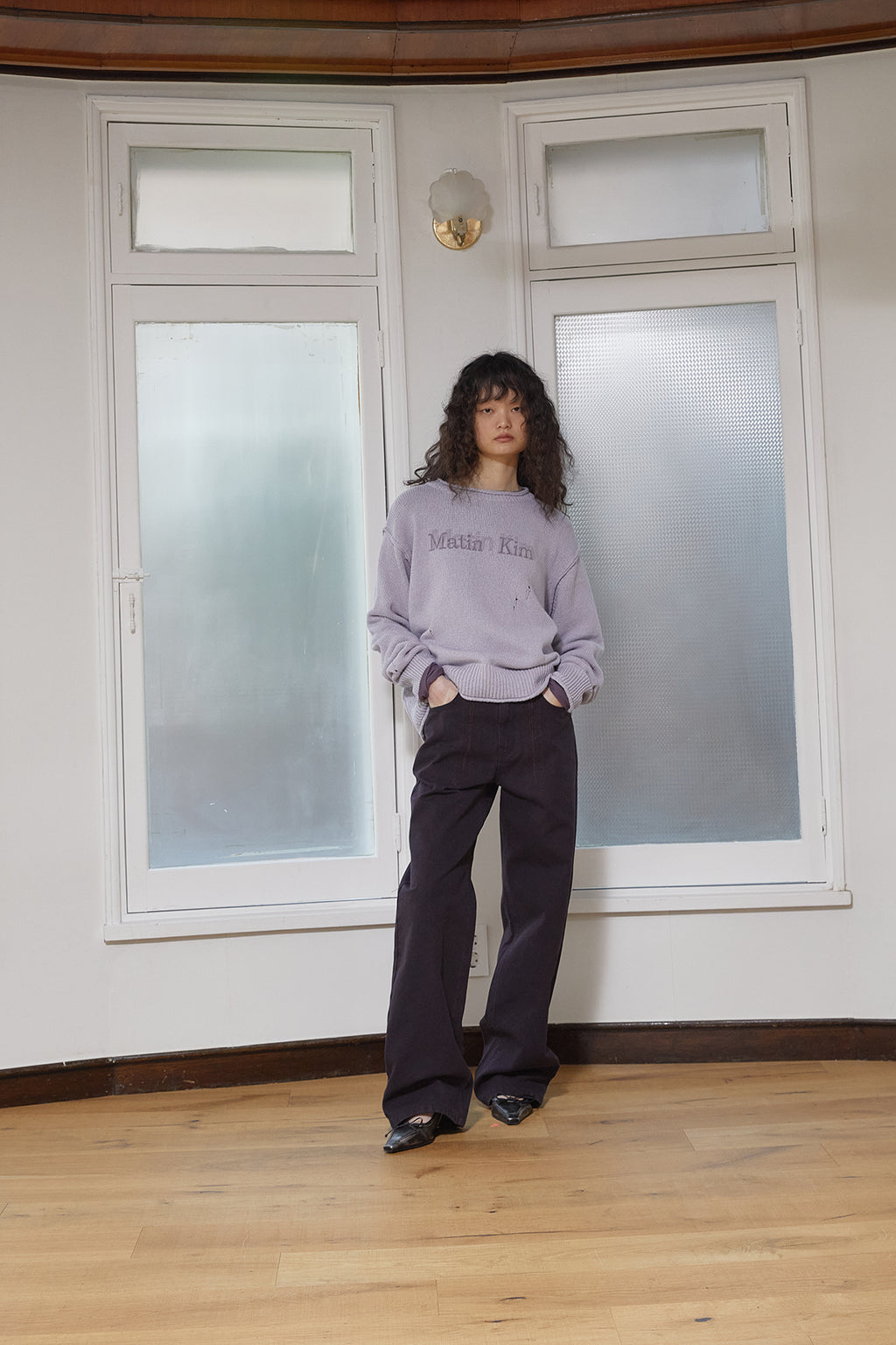 Matin Kim - Stitch Point Washed Cotton Pants (Purple) product image 11 | TRAB K-Fashion Australia