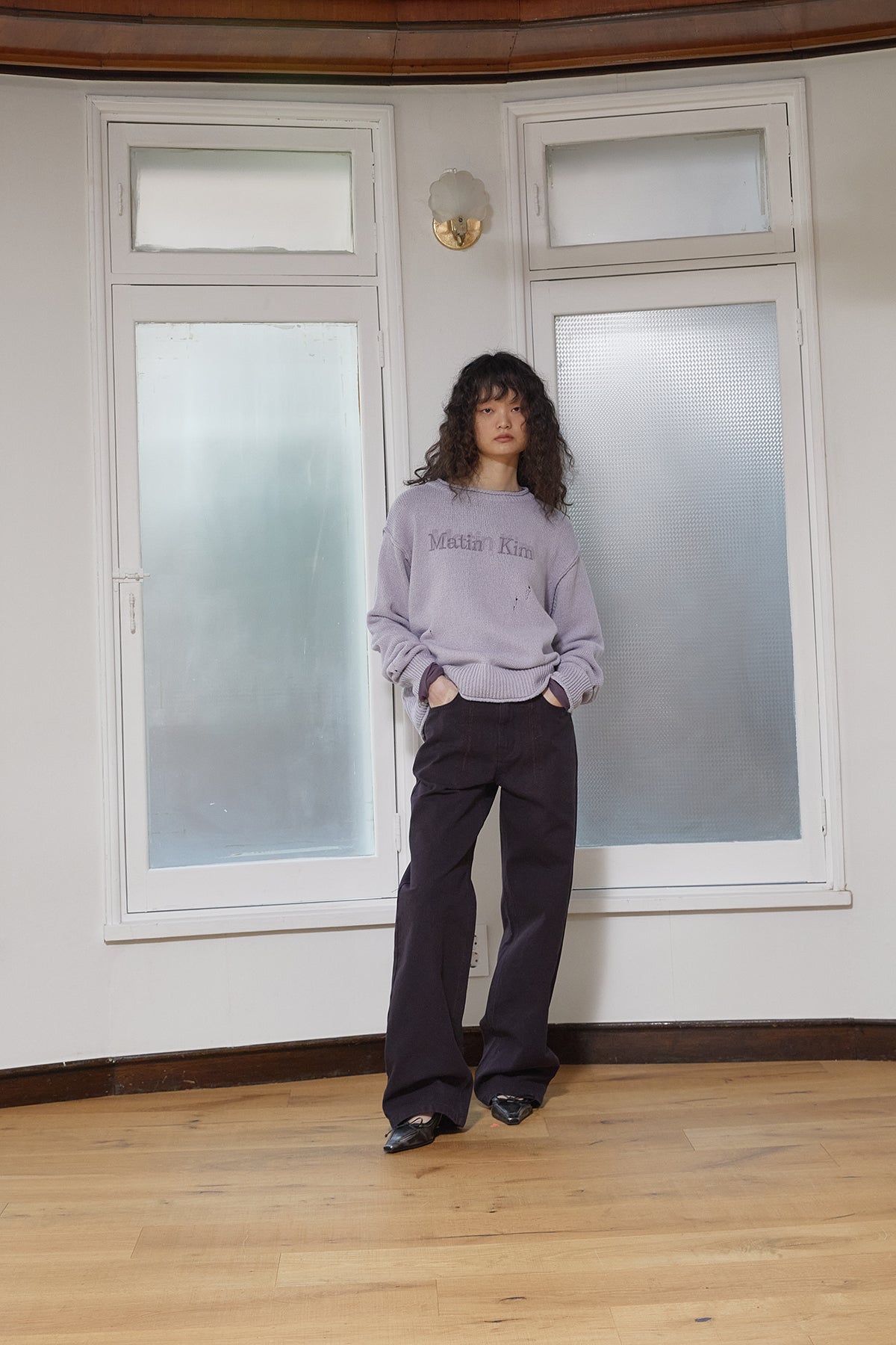 Matin Kim - Stitch Point Washed Cotton Pants (Purple) product image 11 | TRAB K-Fashion Australia