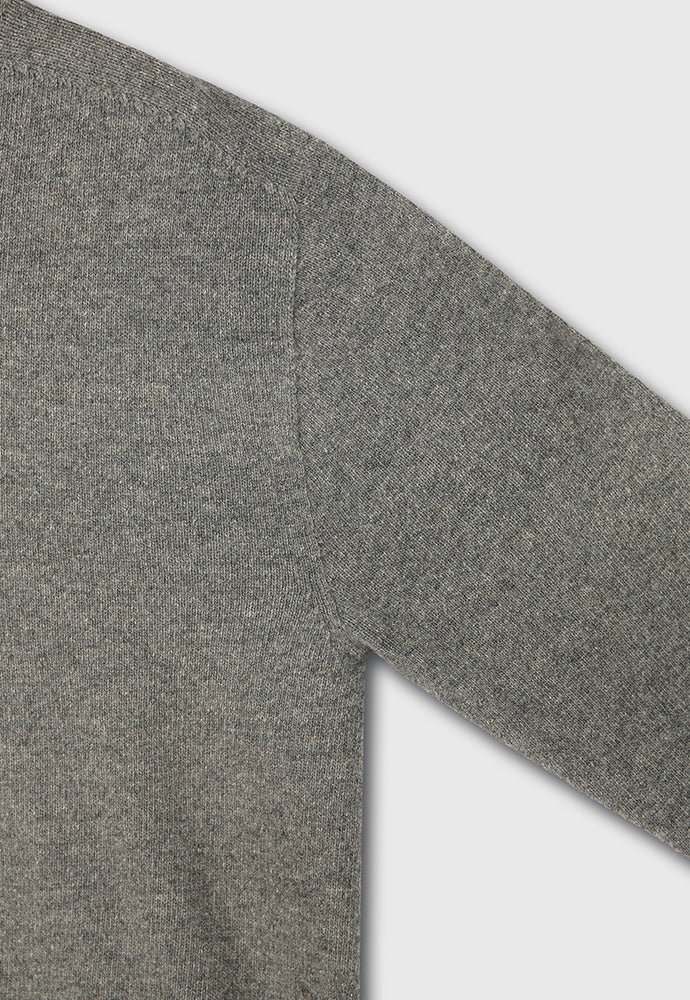 Tonywack - Cashmere Whole Garment Saddle Neck Sweater (Warm Grey) product image 10 | TRAB K-Fashion Australia