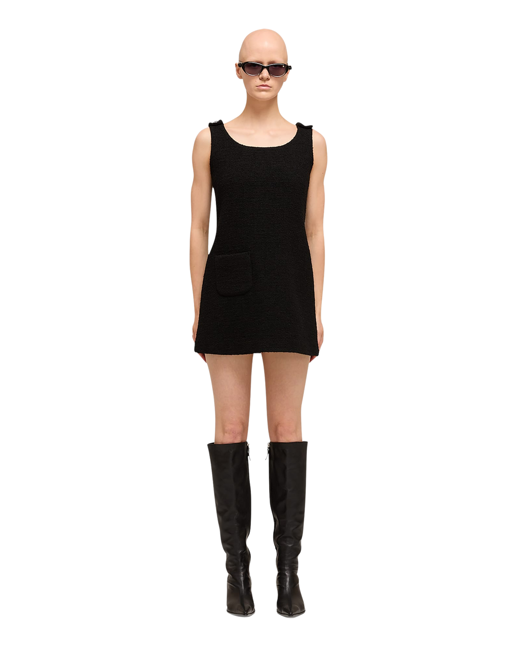 Kimhe Kim - Wool Tweed Sleeveless Mini Dress (Black) product image 1 | TRAB K-Fashion Australia
