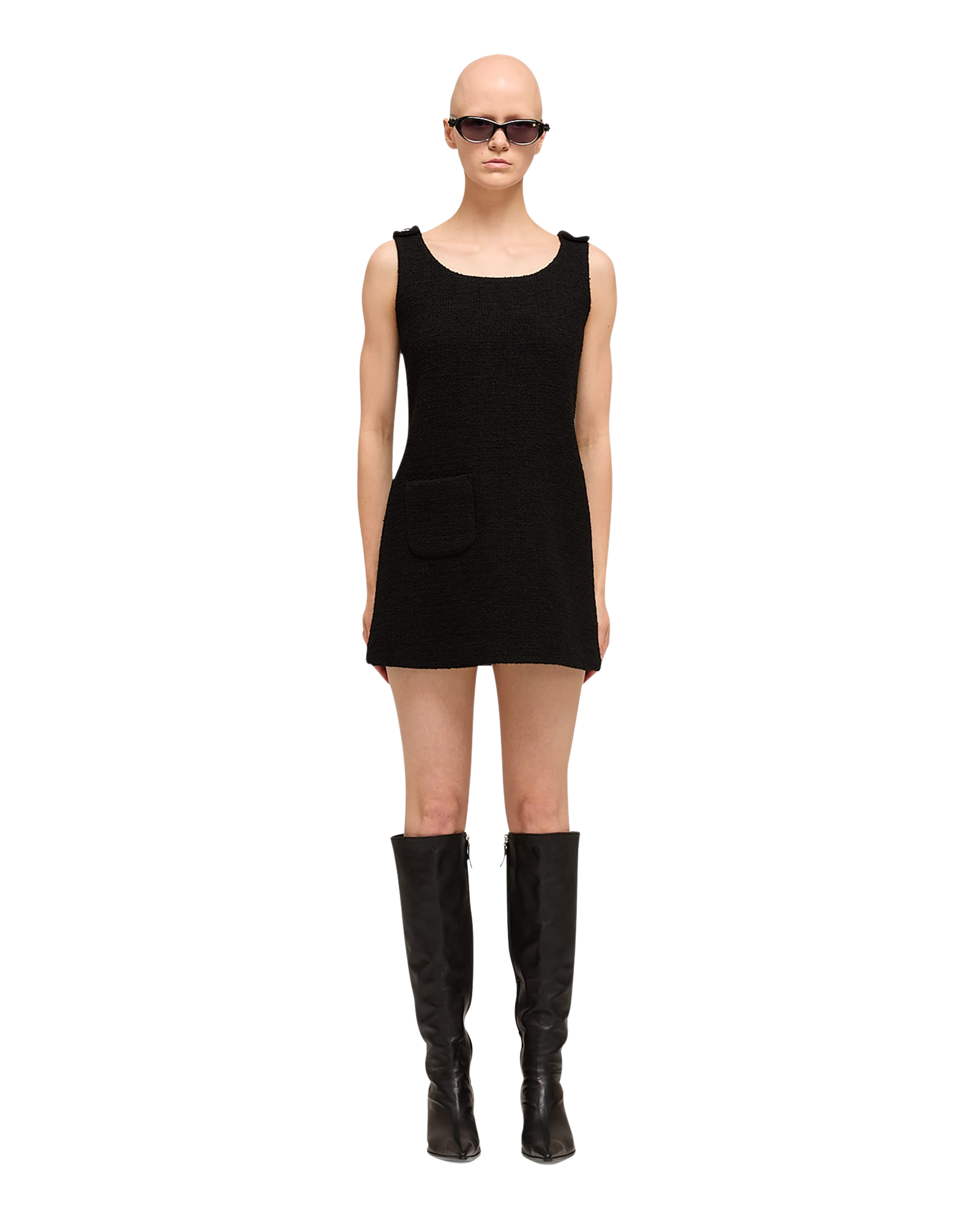 Kimhe Kim - Wool Tweed Sleeveless Mini Dress (Black) product image 1 | TRAB K-Fashion Australia
