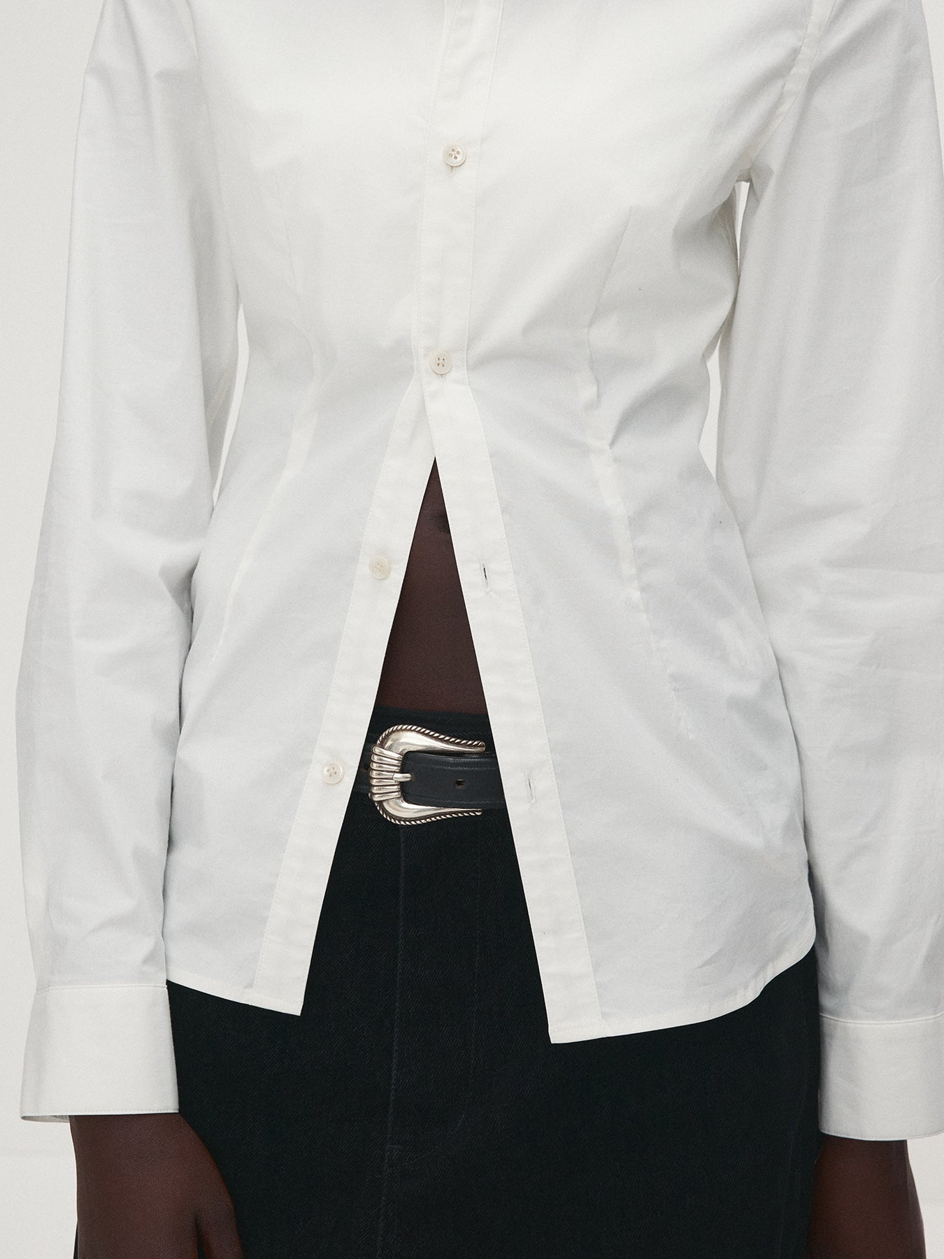 Tonywack - Elasticated Cotton Slim-Fit Shirt (Off White) product image 5 | TRAB K-Fashion Australia