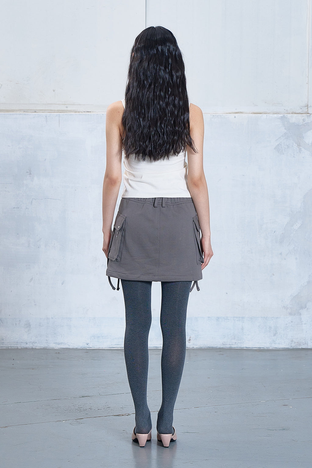 Deinet - Jersey Mini Skirt (Charcoal) product image 3 | TRAB K-Fashion Australia